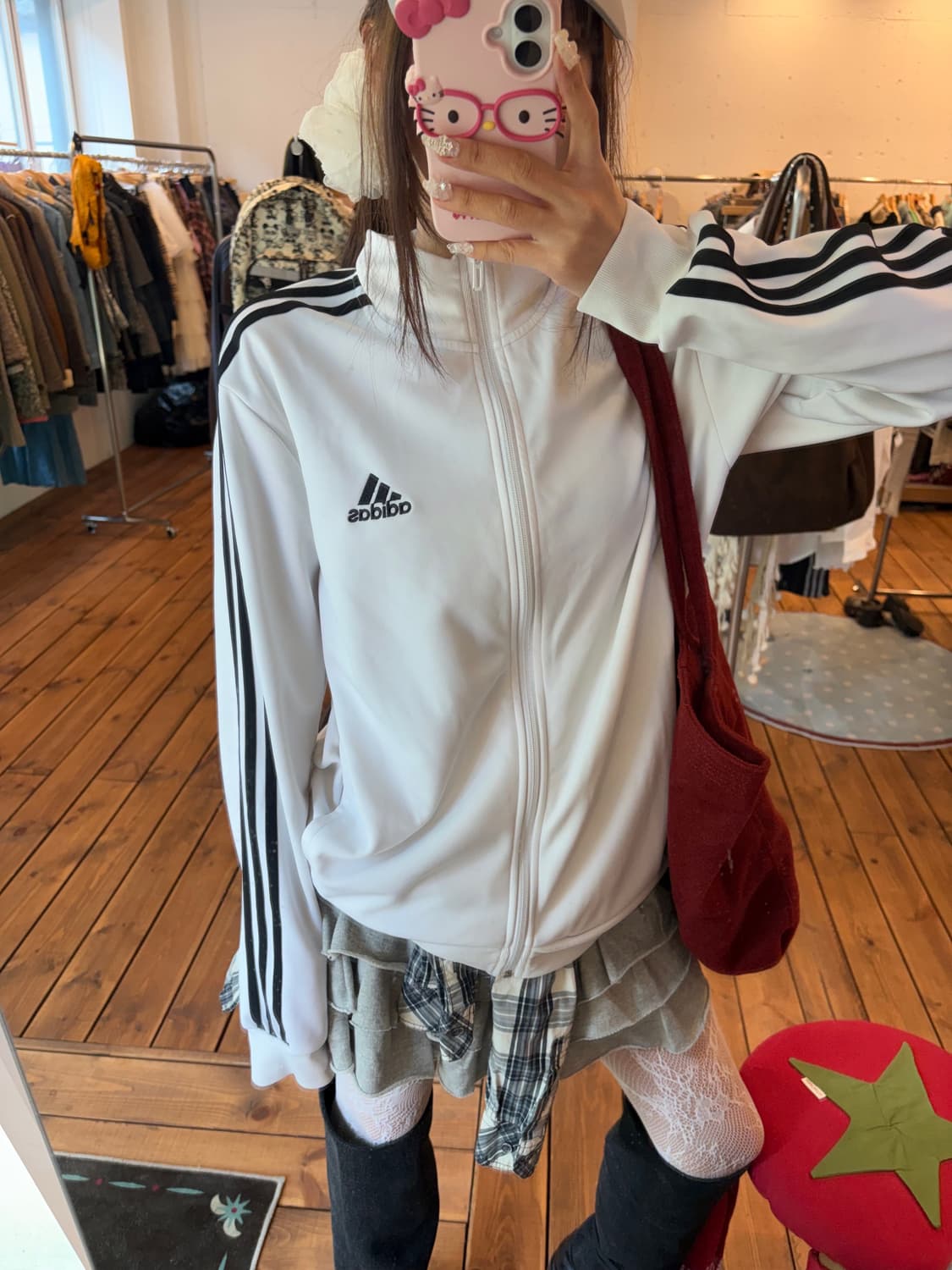 아디다스 화이트 블랙 져지 상품이미지3