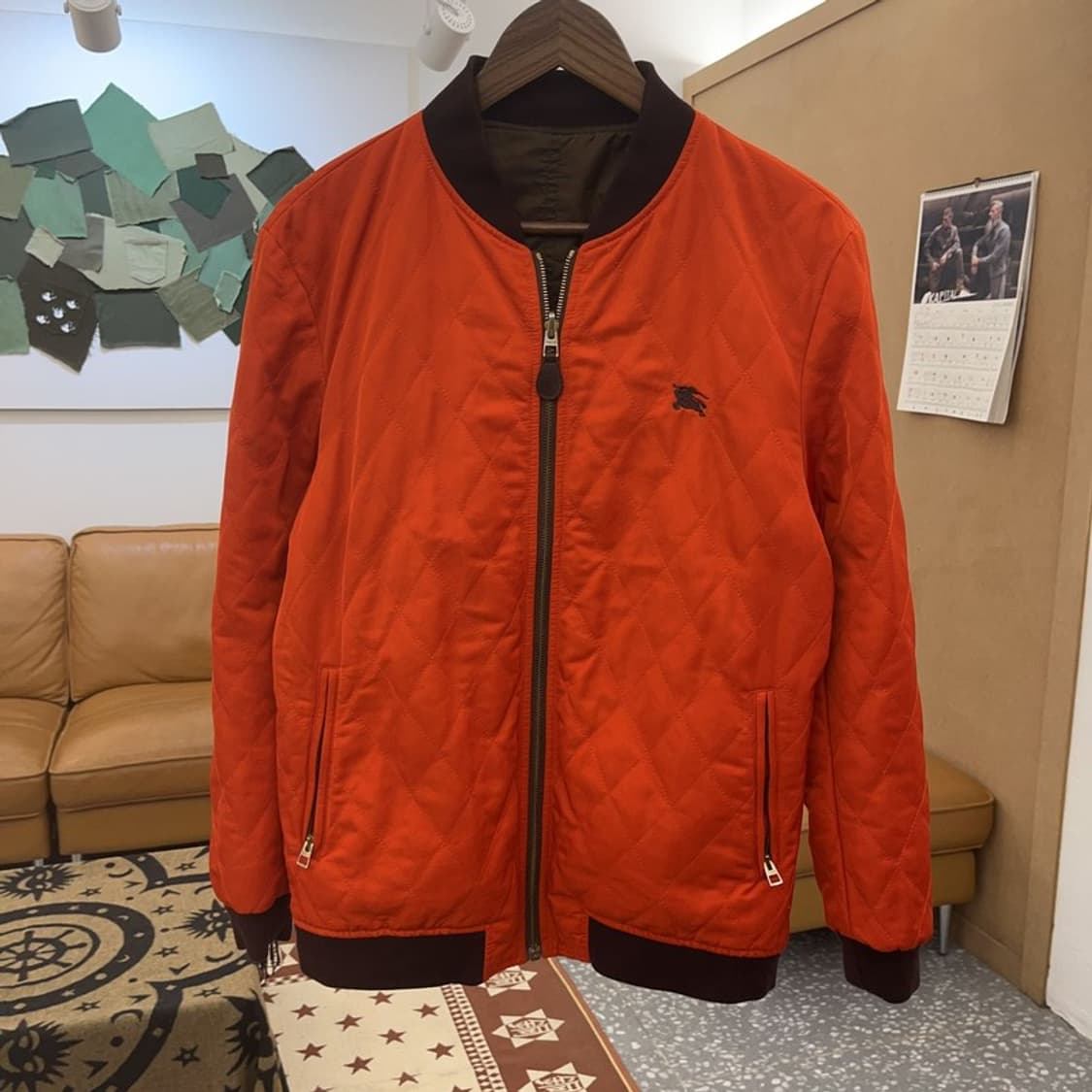 버버리 올드스쿨 리버시블 캐주얼 블루종 자켓 50 C08738 상품이미지7