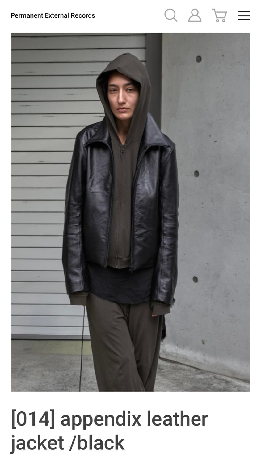 머듈 014 appendix leather jacket /black 상품이미지1
