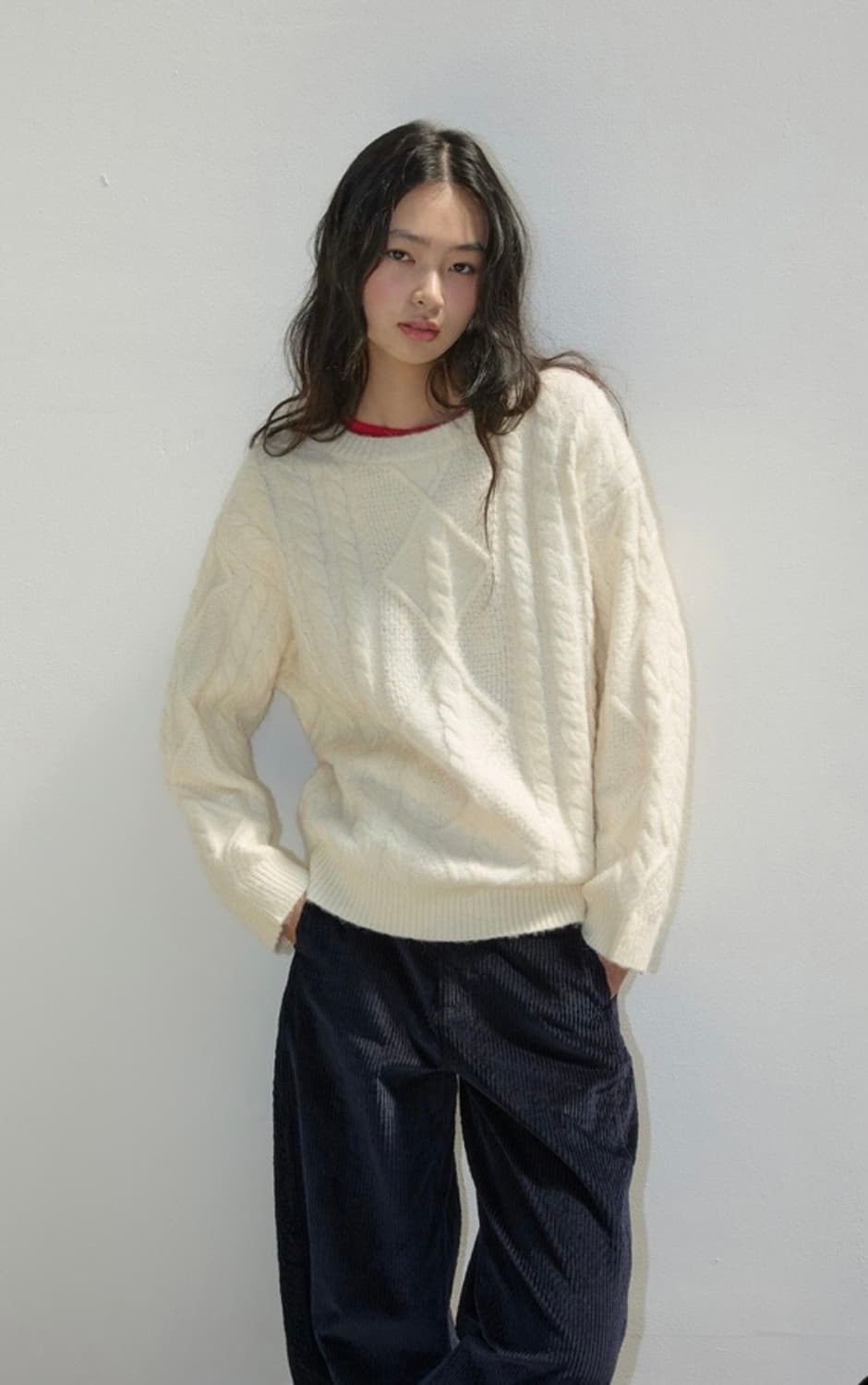 미치코런던 코시노 피셔맨 울 니트 아이보리 상품이미지2