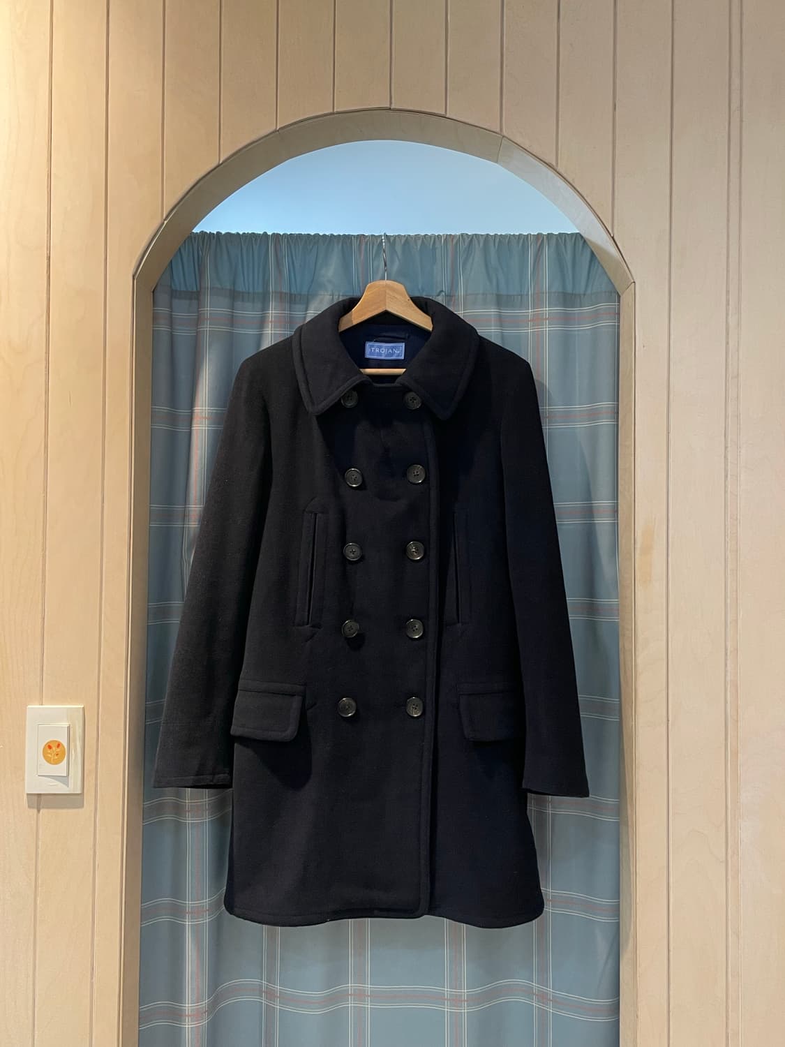 일본빈티지 네이비 더블코트 상품이미지5