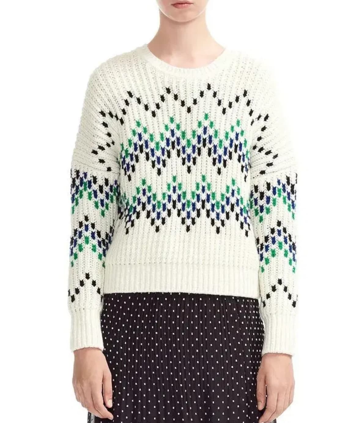 마쥬 Maje 노르딕 패턴 울 니트 스웨터 1사이즈 상품이미지1