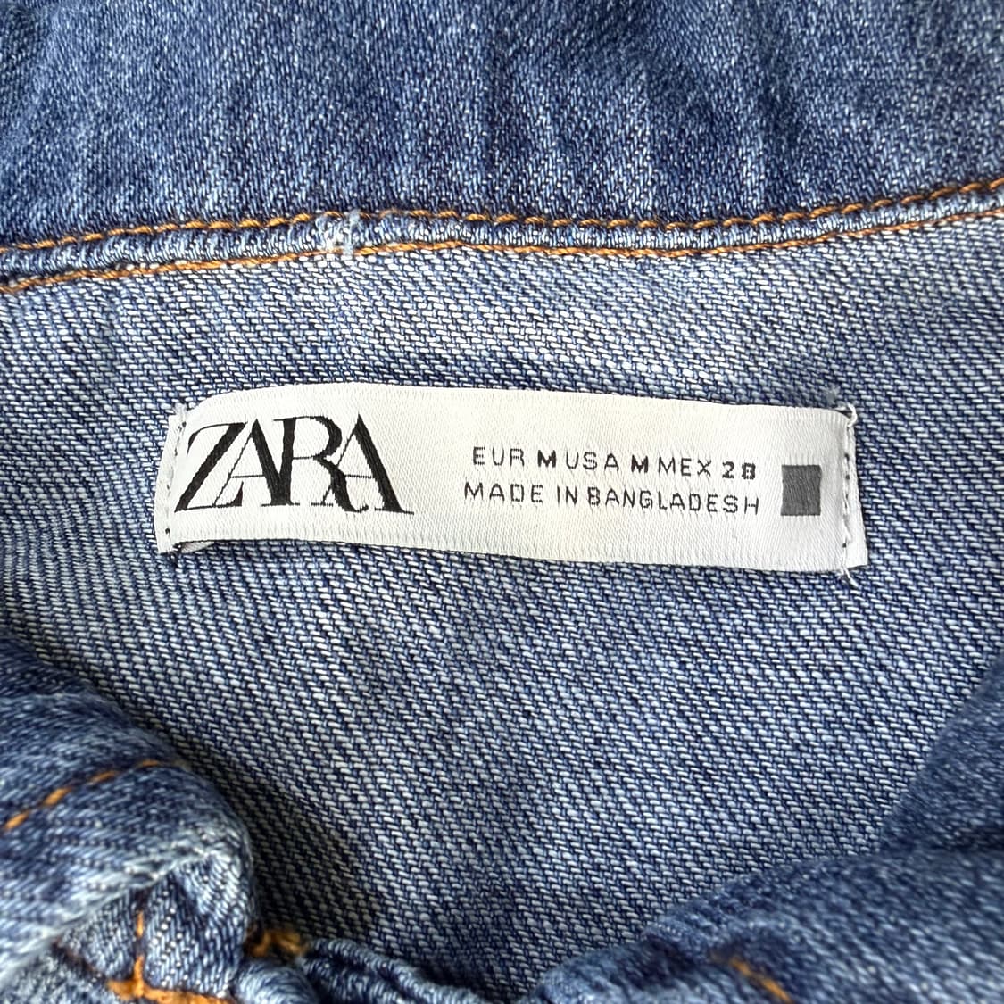 M 자라 데님 반팔 셔츠 원피스 0317T 상품이미지3