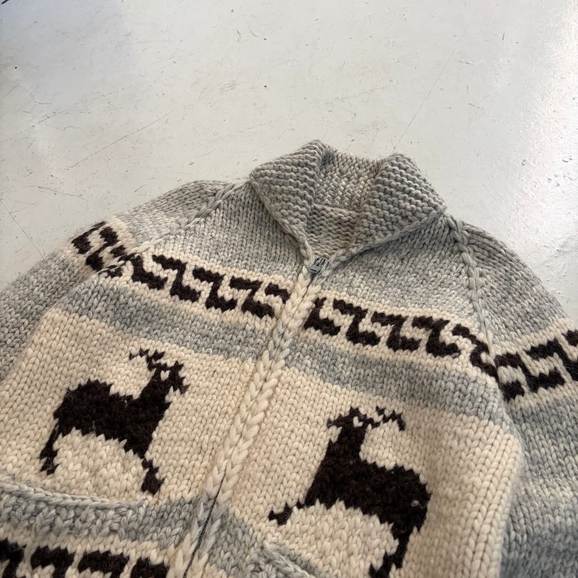 캐니다 빈티지 울 코위찬 집업 자켓 L 상품이미지4