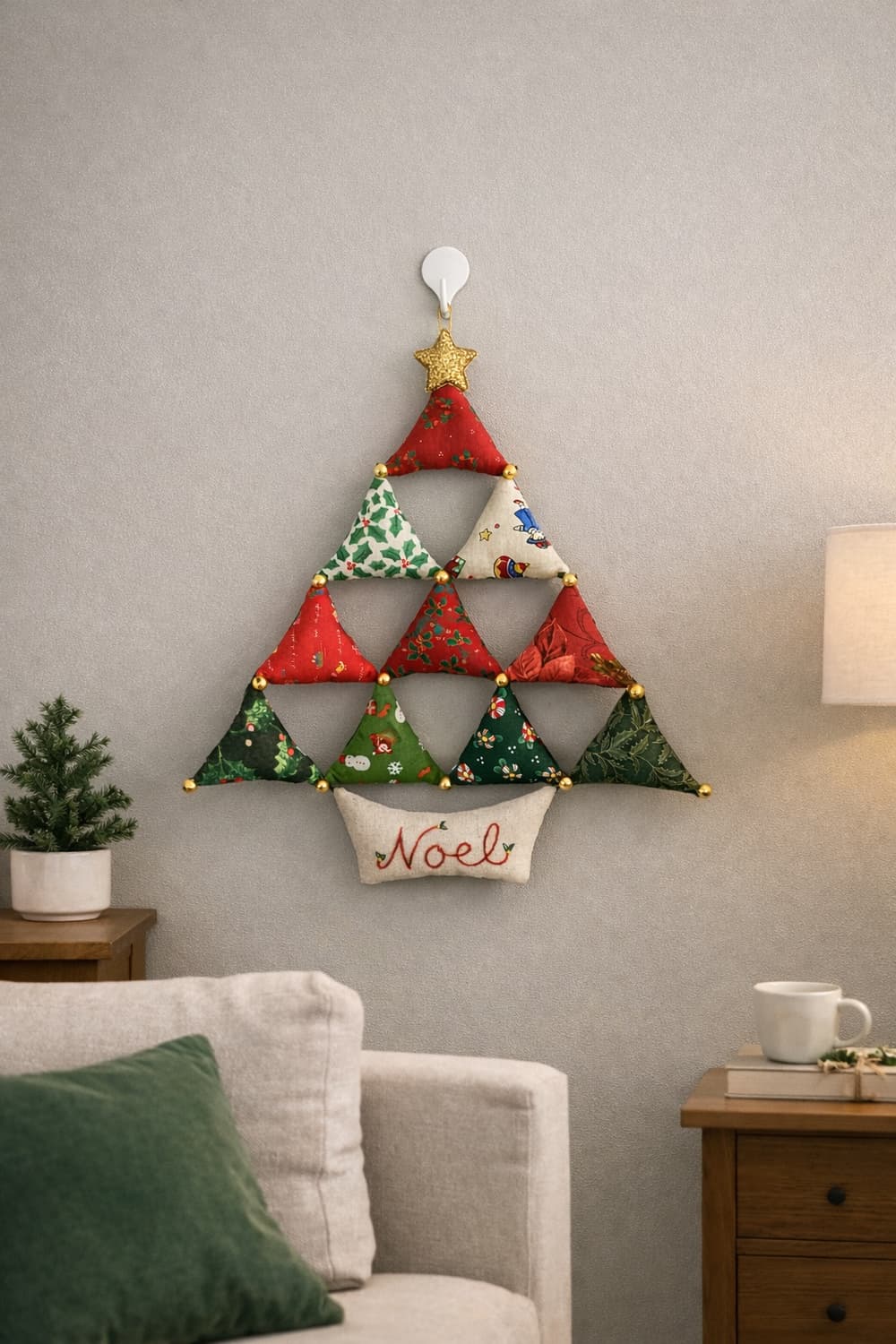 핸드메이드 퀼트 크리스마스 벽트리 상품이미지1