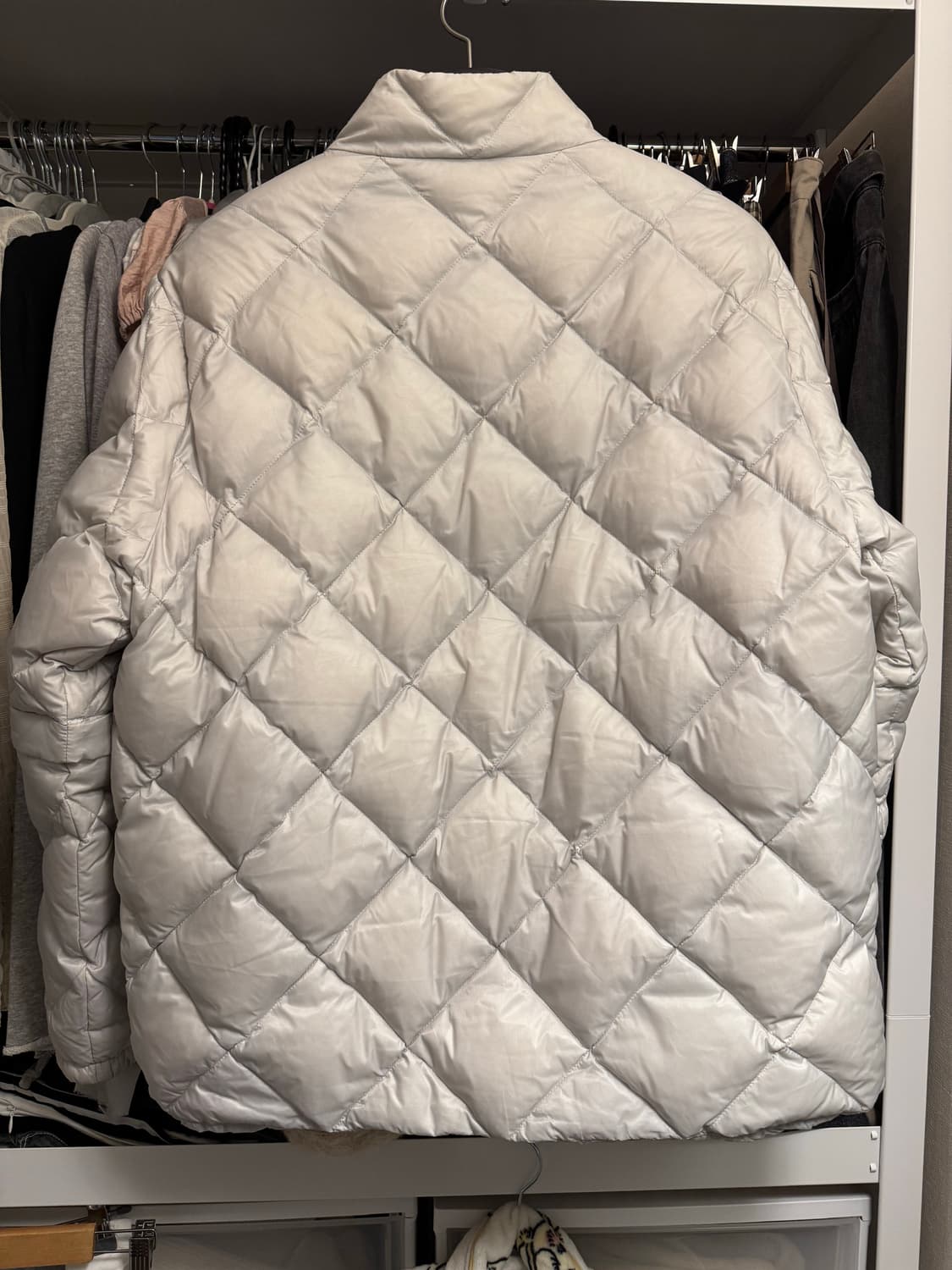 [L] 하이킹패트롤 경량 패딩 라이트그레이 라이트다운 디테처블 자켓 상품이미지6