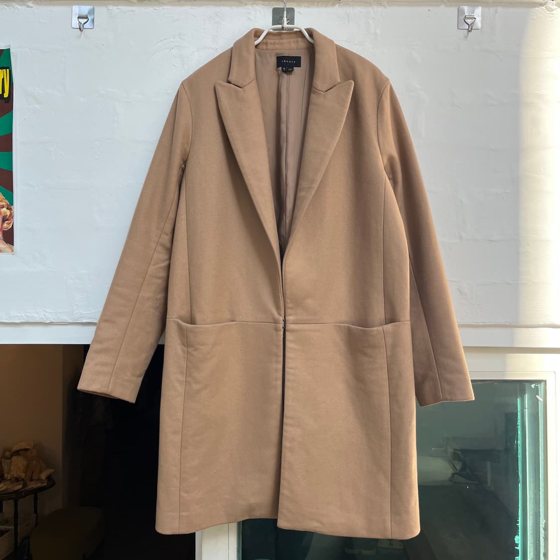 Theory 체스터필드 베이지 울 코트 M 상품이미지1