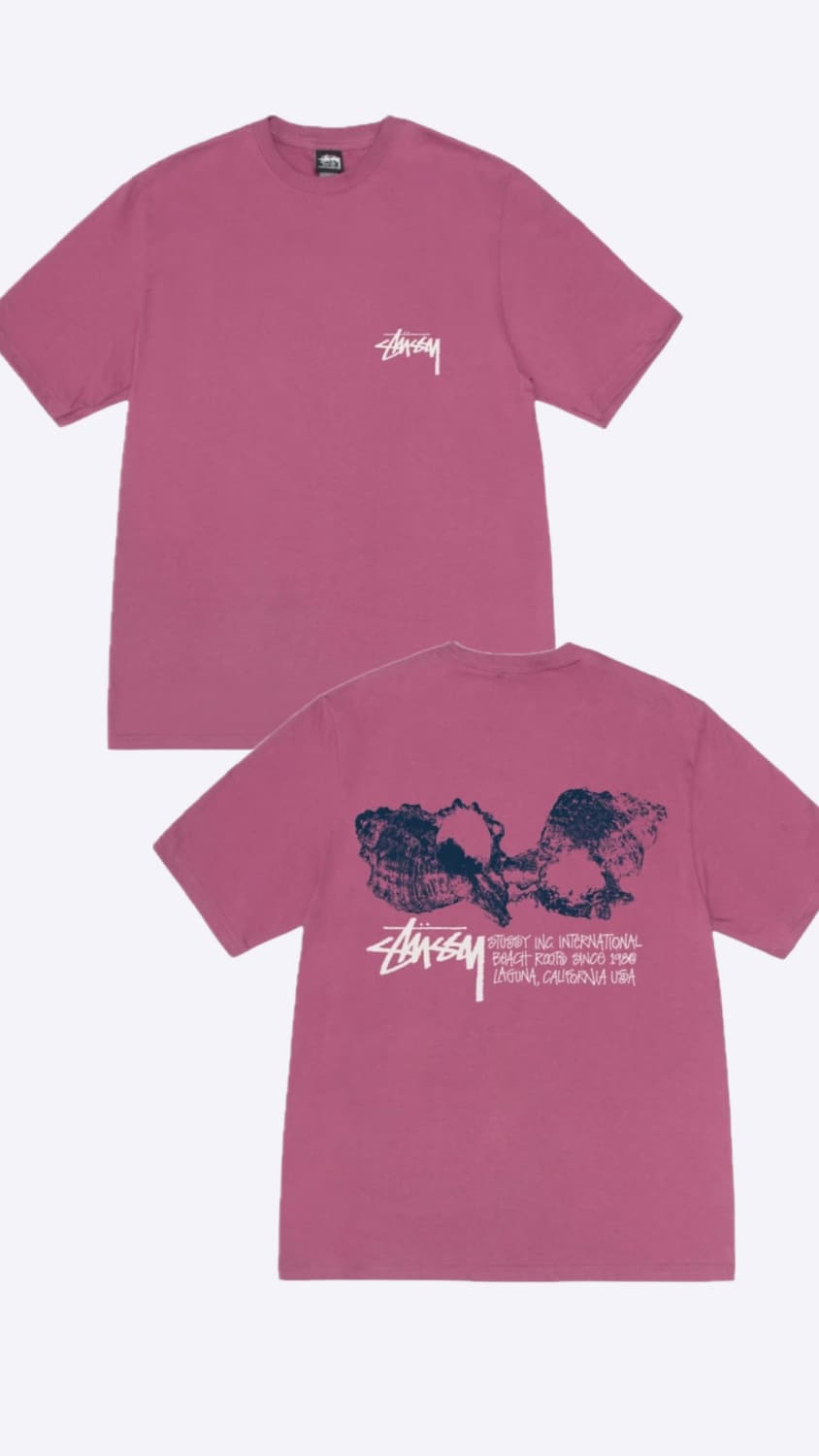STUSSY Shells T-Shirt Berry 상품이미지1