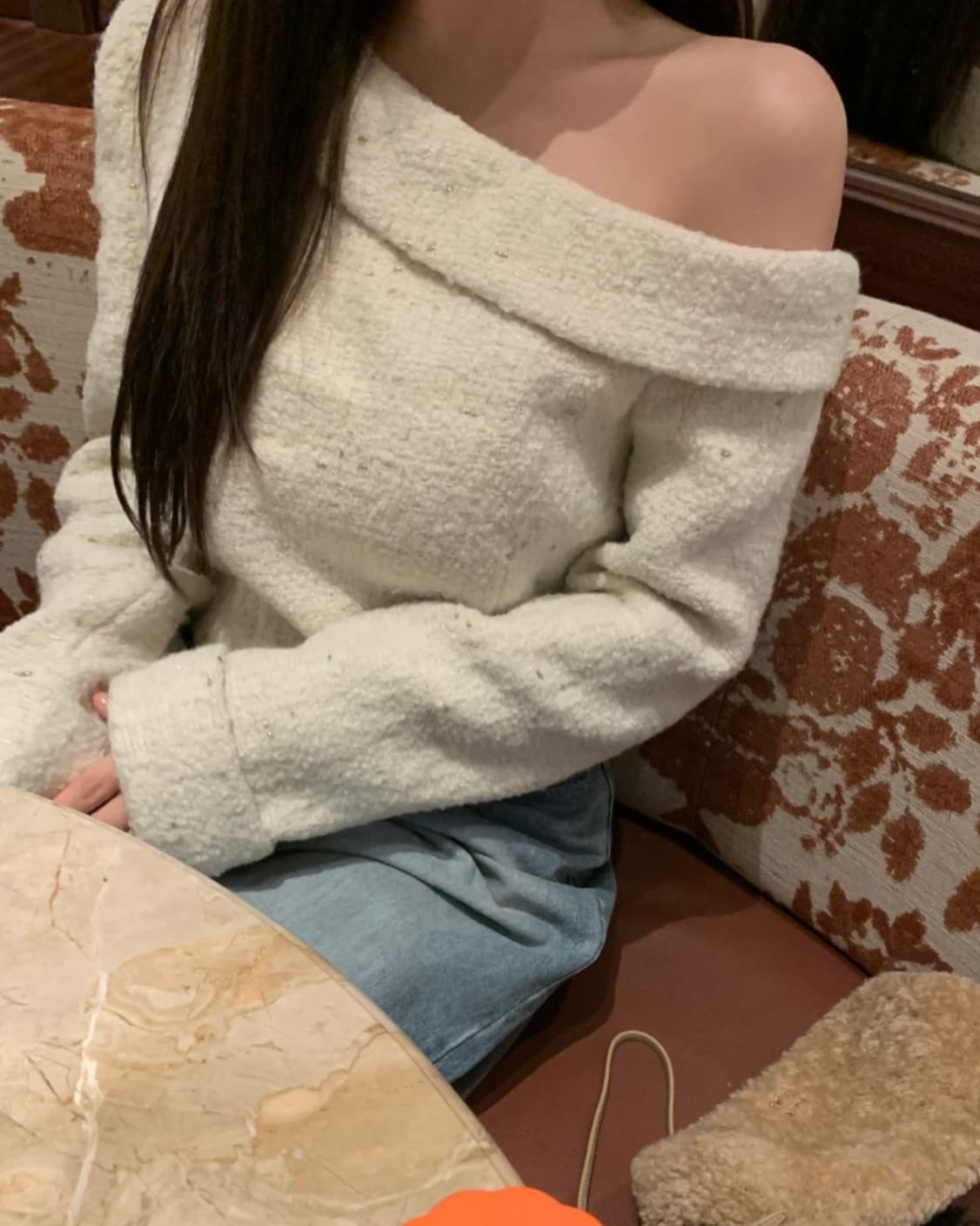 베르니 verni 이브 트위드 eve tweed 블라우스 아이보리 상품이미지5