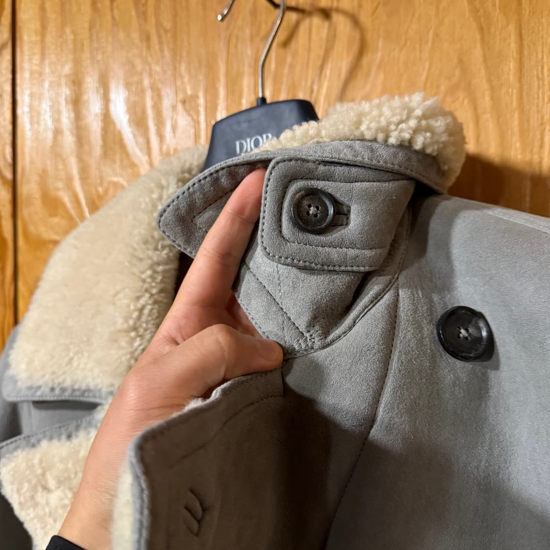 랄프로렌 퍼플라벨 롱우드 시어링 무스탕 코트 자켓 상품이미지6