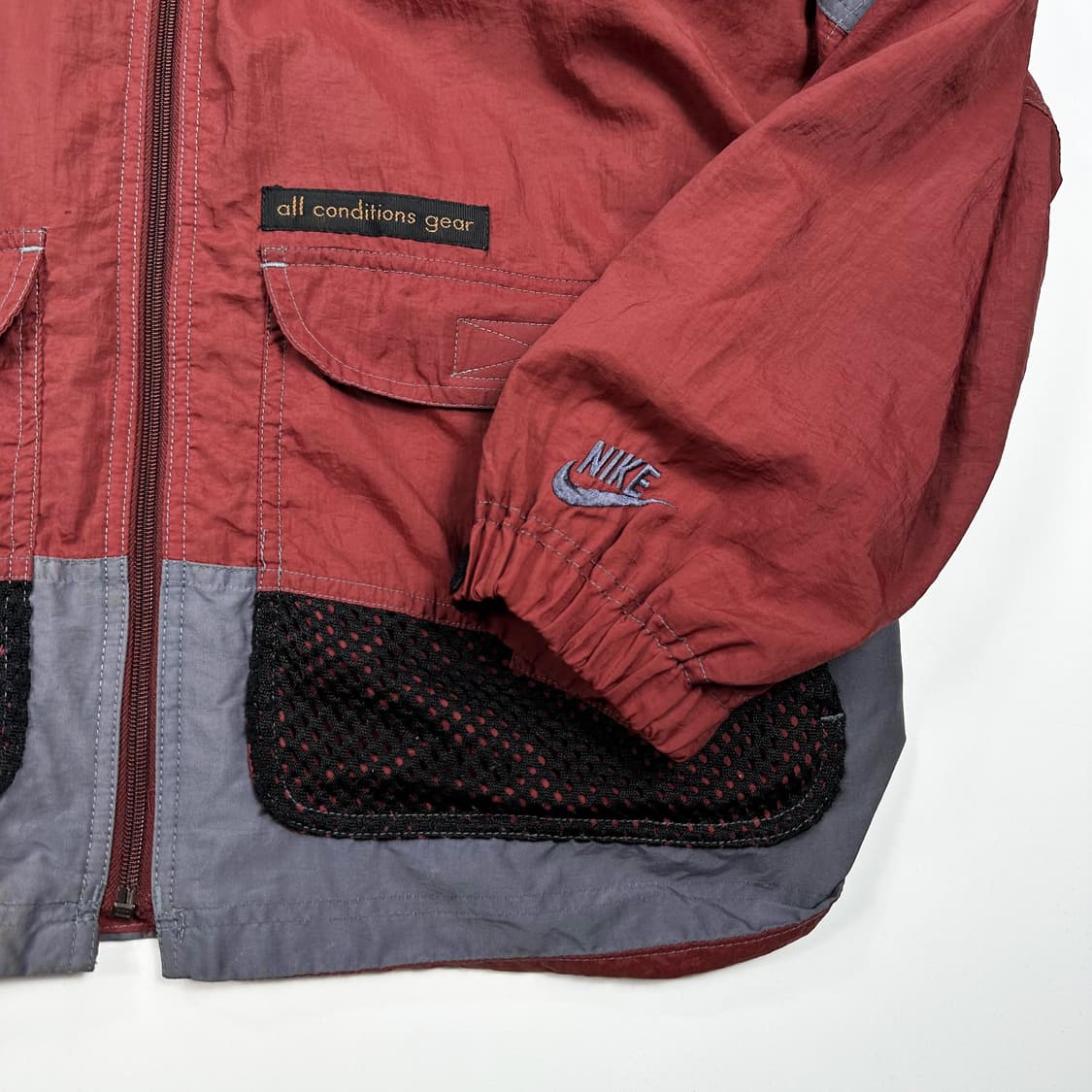 90s 나이키 acg 올드스쿨 오버핏 메쉬 우븐 자켓 XL 상품이미지6