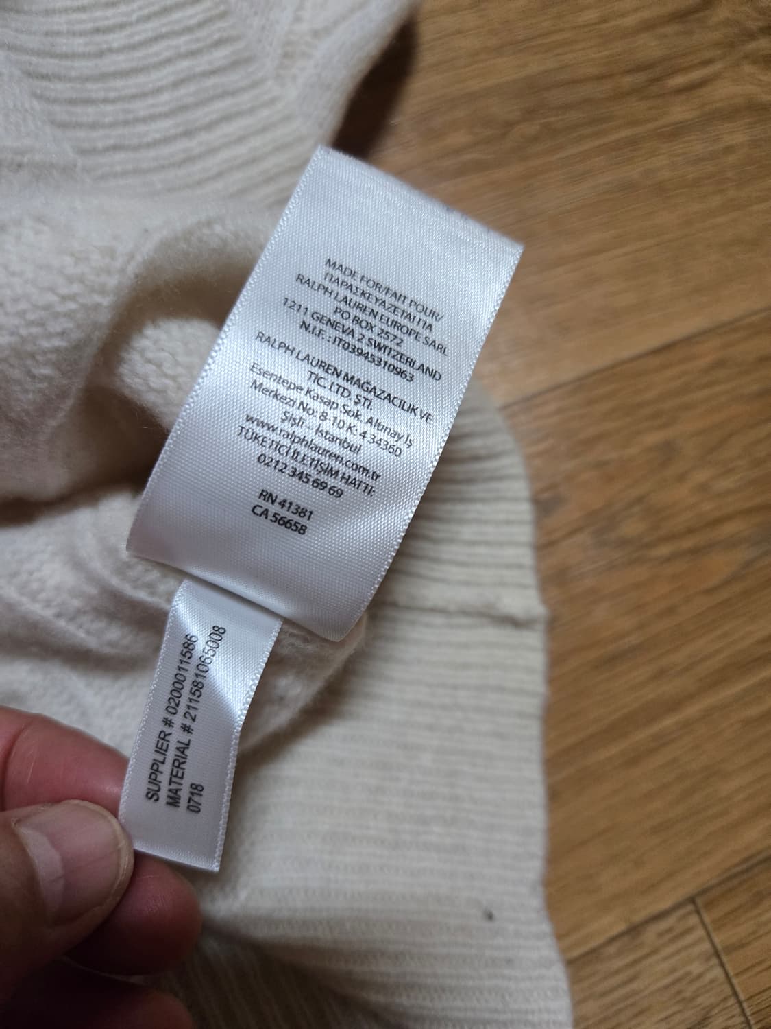 폴로 랄프로렌 여성 울,캐시미어 케이블 아이보리 니트 상품이미지8