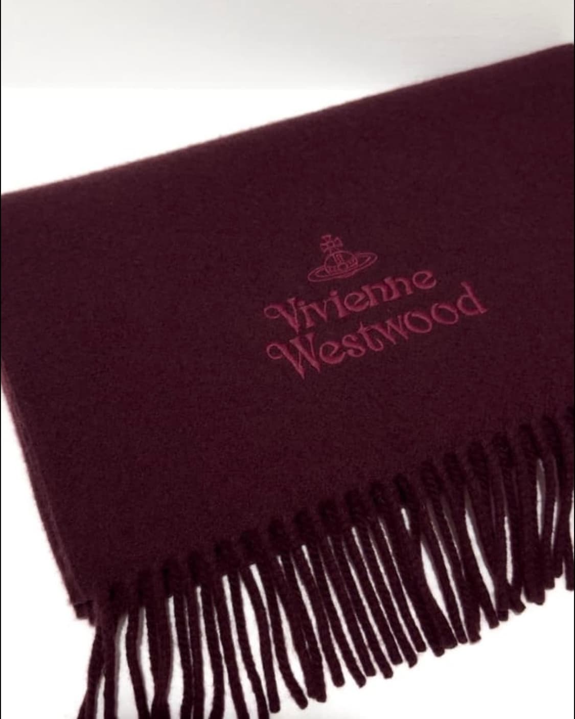 비비안웨스트우드 머플러 버건디 상품이미지1