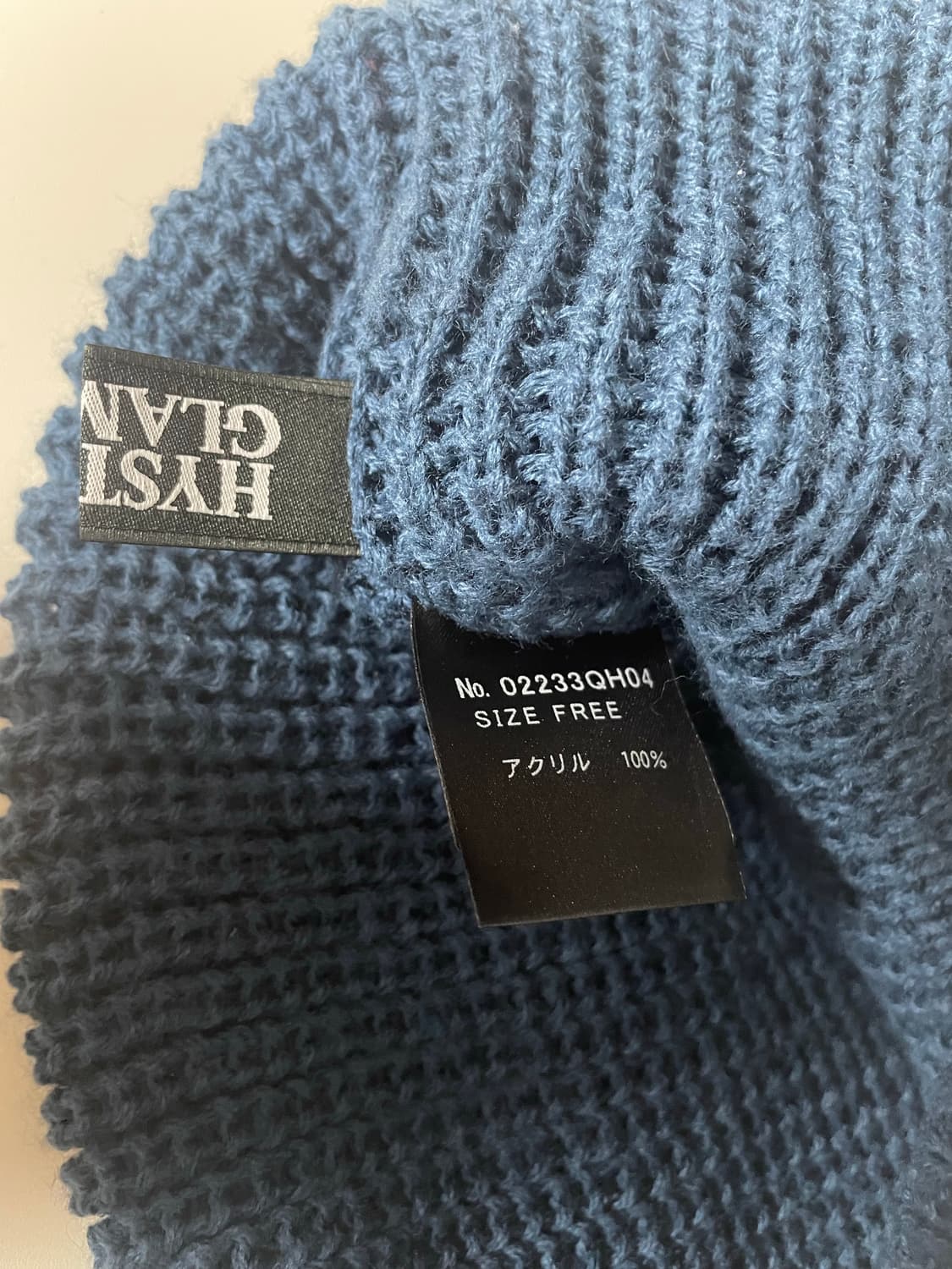 히스테릭 글래머 플레임 로고 니트 비니 네이비 상품이미지5