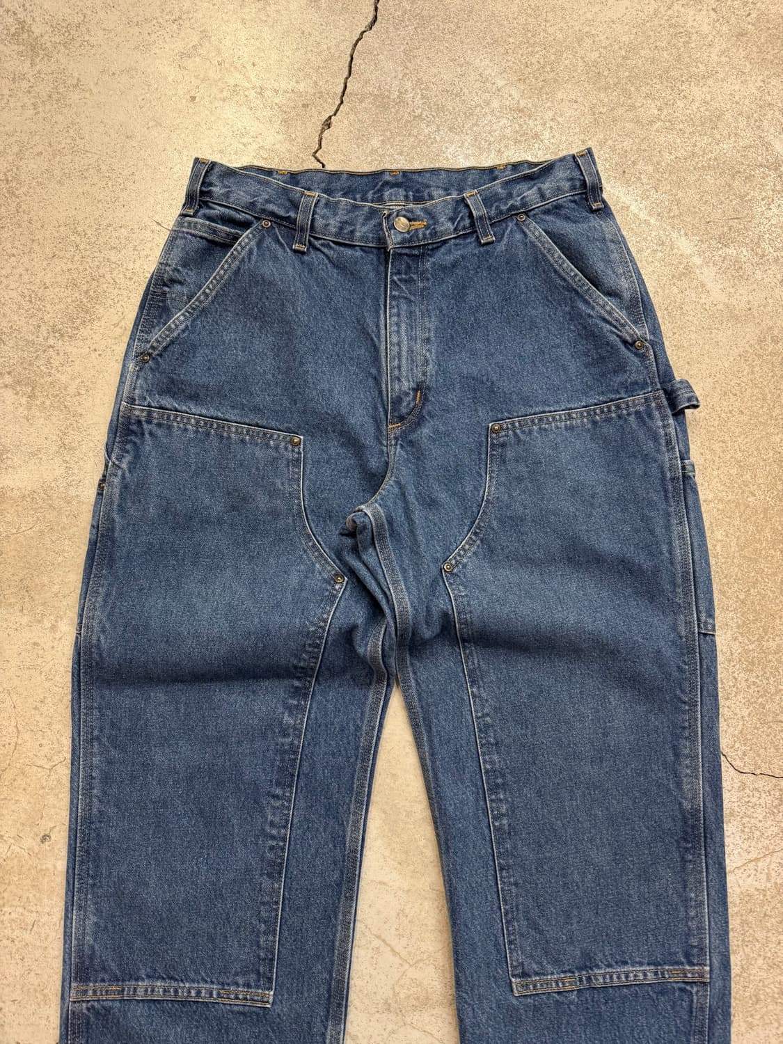 칼하트 B73 DST 데님 더블니 워크팬츠 상품이미지2