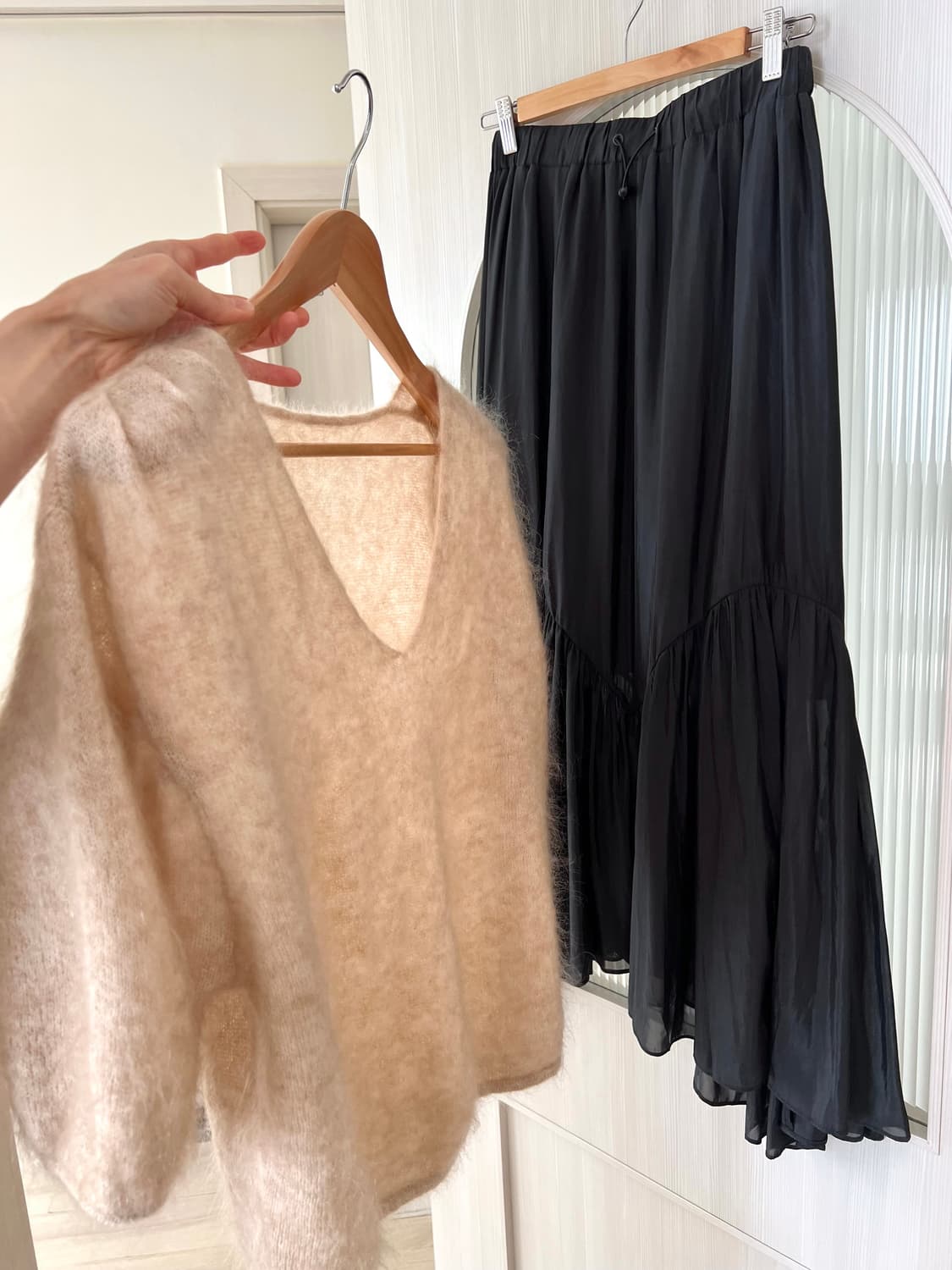 제평 - 고퀄 양모+모헤어 분위기 니트 상품이미지5