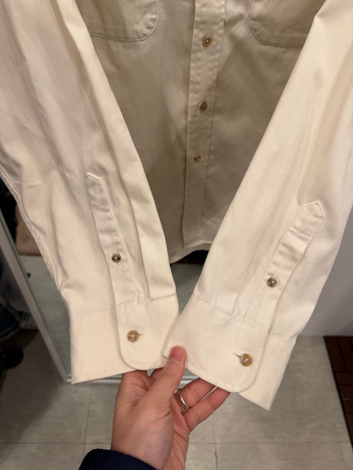 90s Ivy Crew 아이비크루 링클 트윌 셔츠 (made USA) 상품이미지3