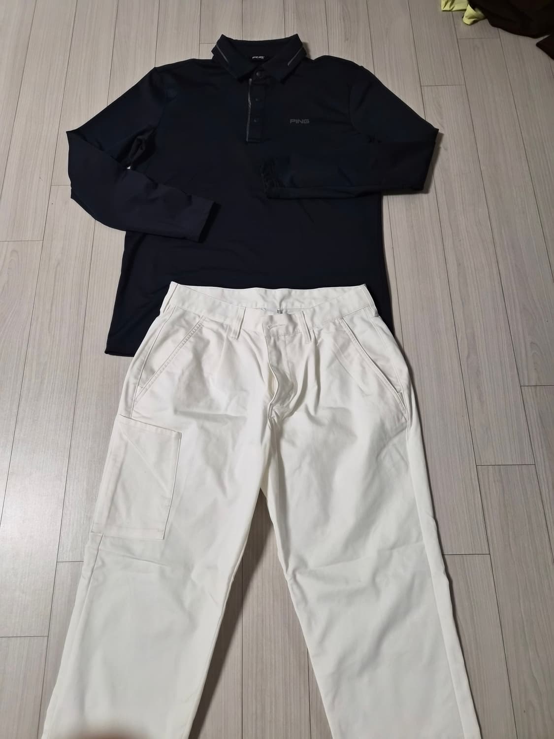 PING(핑) 정품 남성 긴팔 카라 티셔츠 (사이즈 100 / 네이비) 상품이미지2