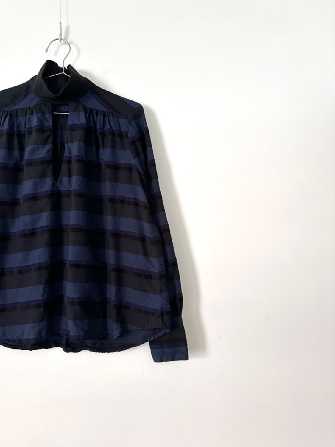 RACHEL COMEY check high neck open blouse 상품이미지2