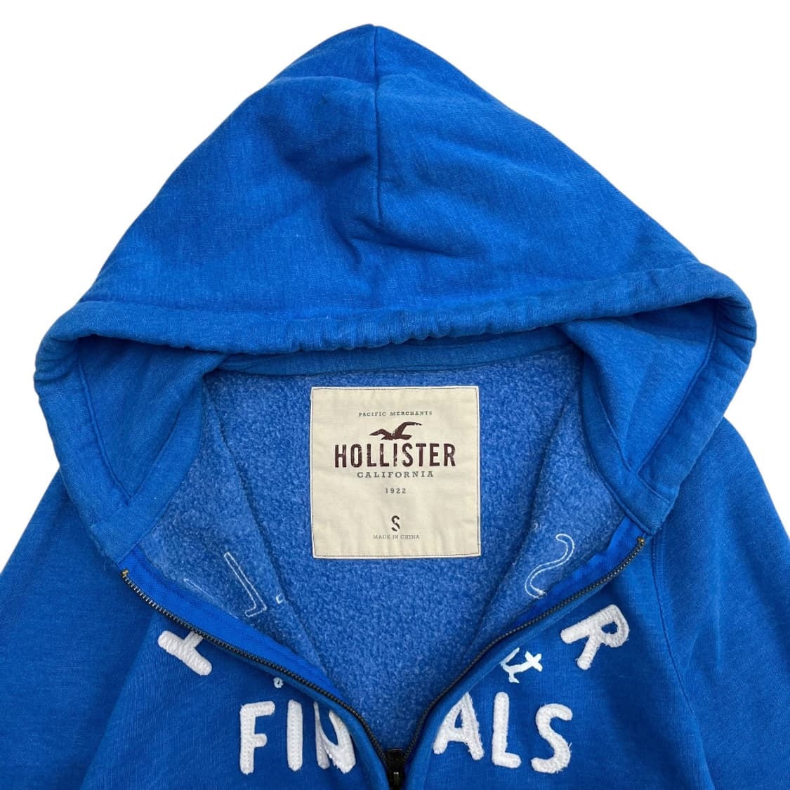 홀리스터 센터로고 블루 후드집업 S 상품이미지4