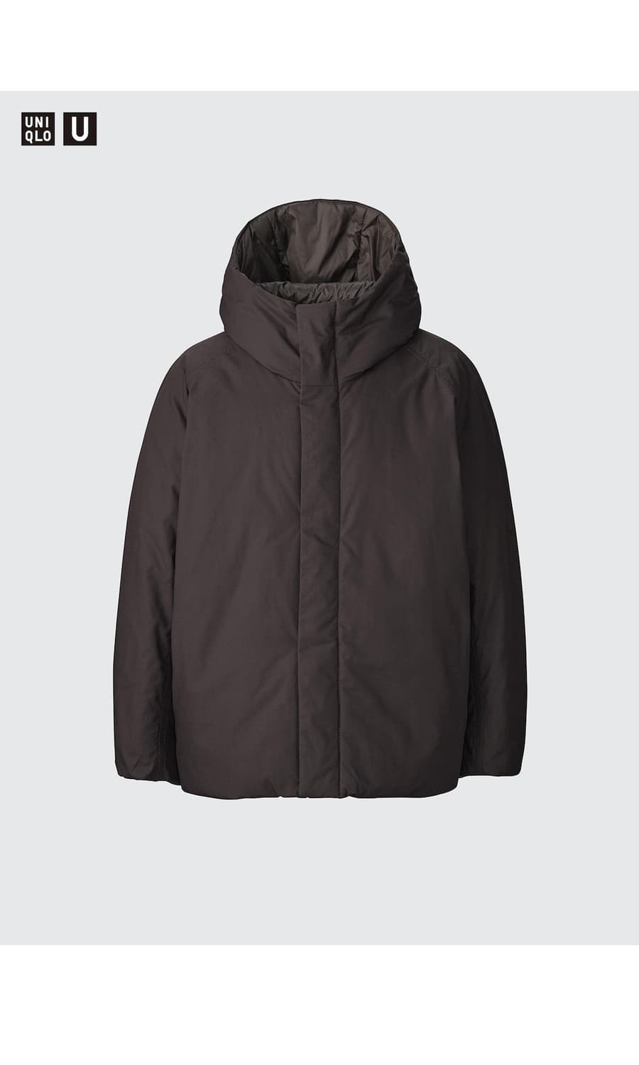 유니클로 U 퍼프테크 볼륨파카 다크브라운 상품이미지1