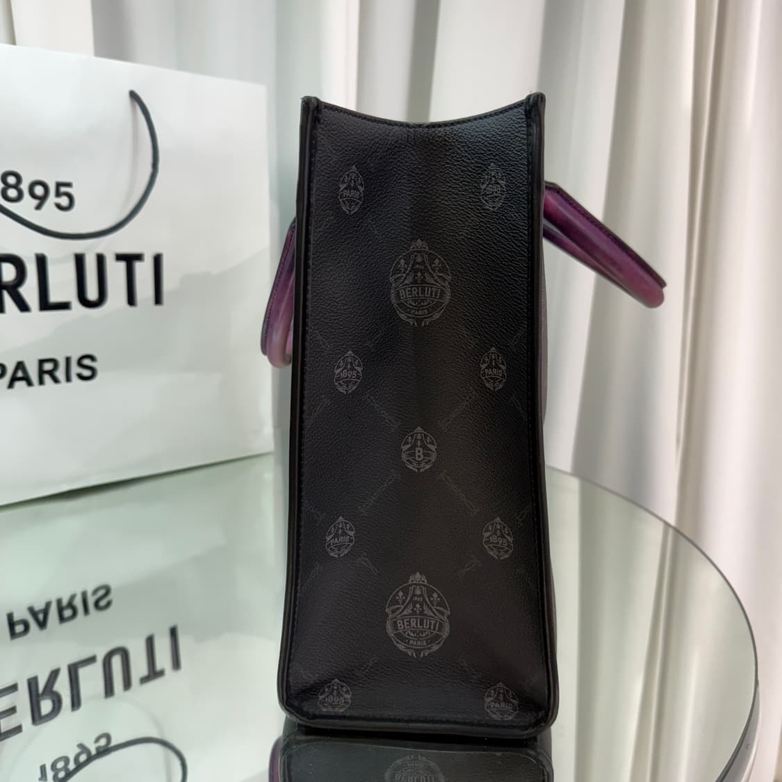 벨루티 시그니처 캔버스 앤 레더 투웨이 토트백  상품이미지5