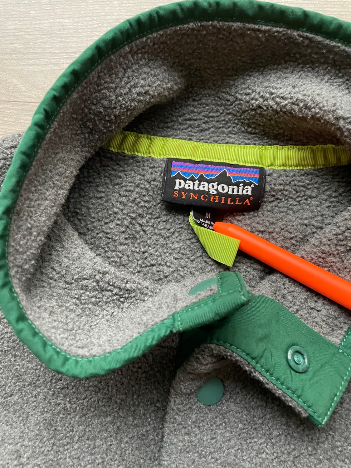 파타고니아 신칠라 그레이 그린 rare patagonia 빈티지 상품이미지3