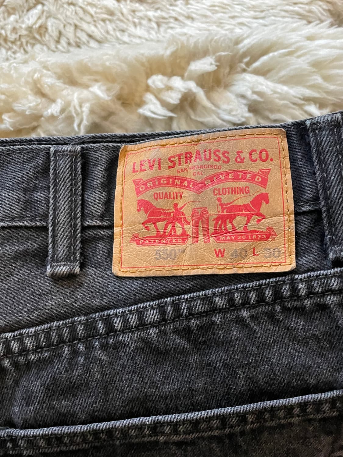 리바이스 550 흑청 데님팬츠 상품이미지2