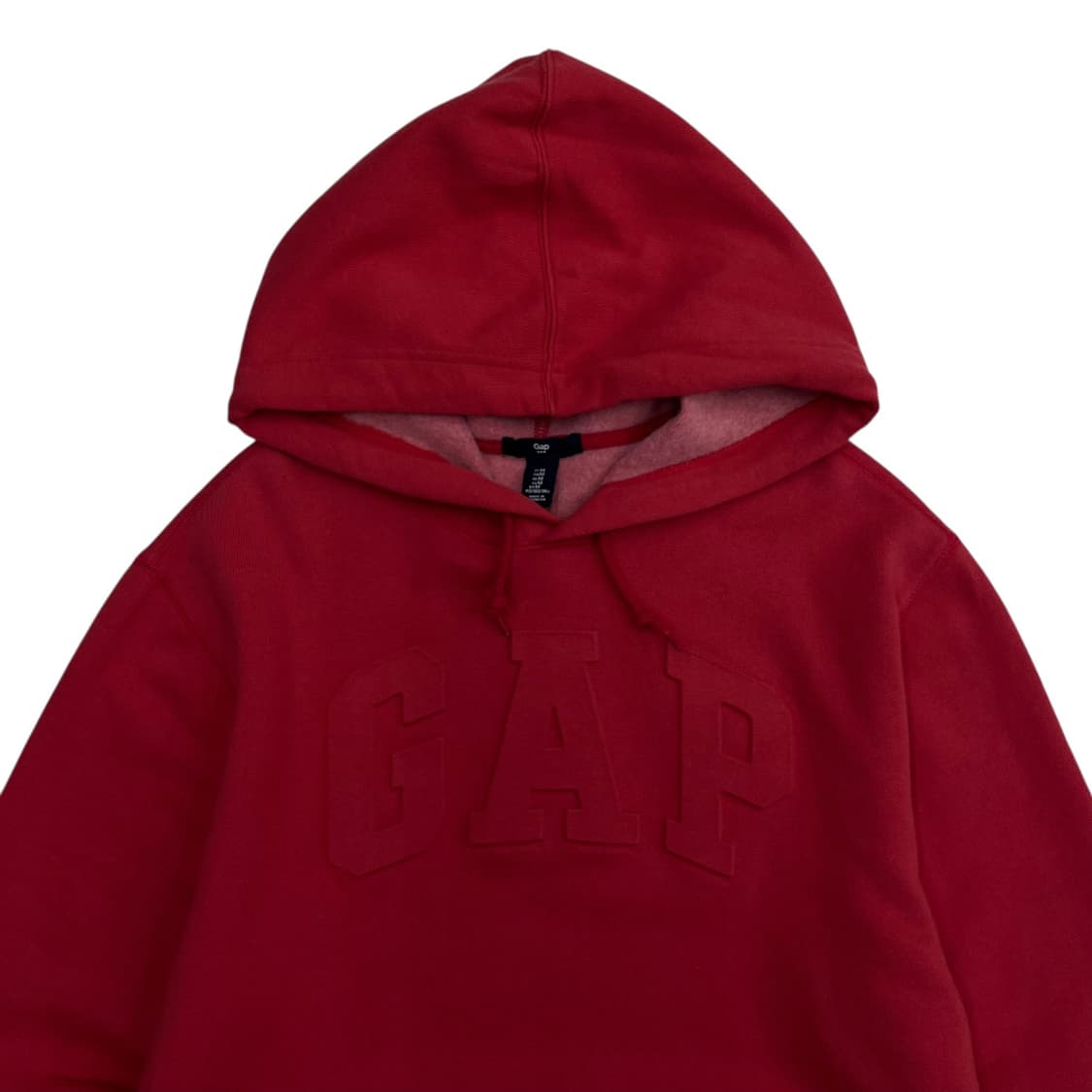  갭 입체로고 레드 후드 M 상품이미지4