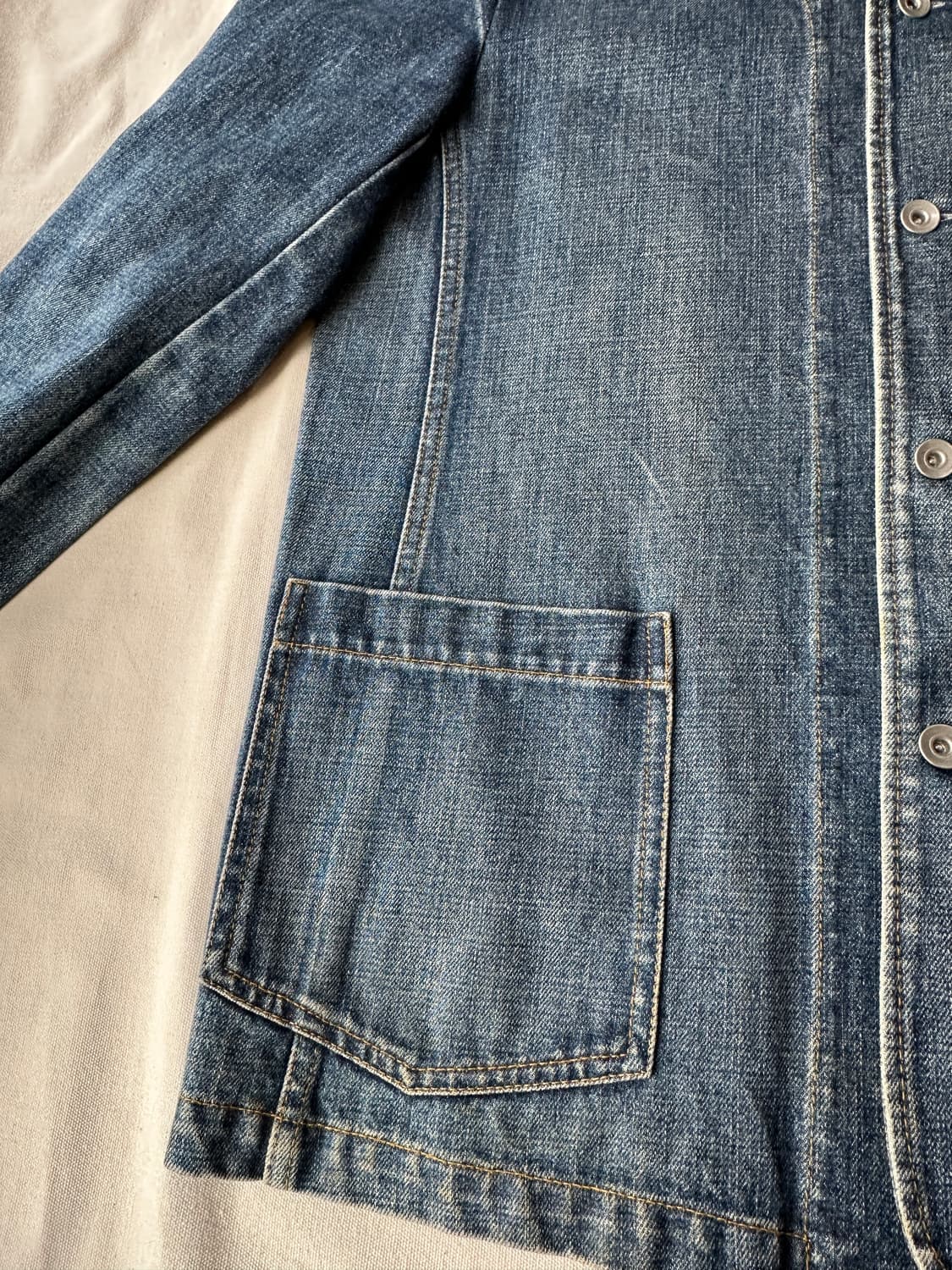 올드 유니클로 데님 초어자켓 L  상품이미지5