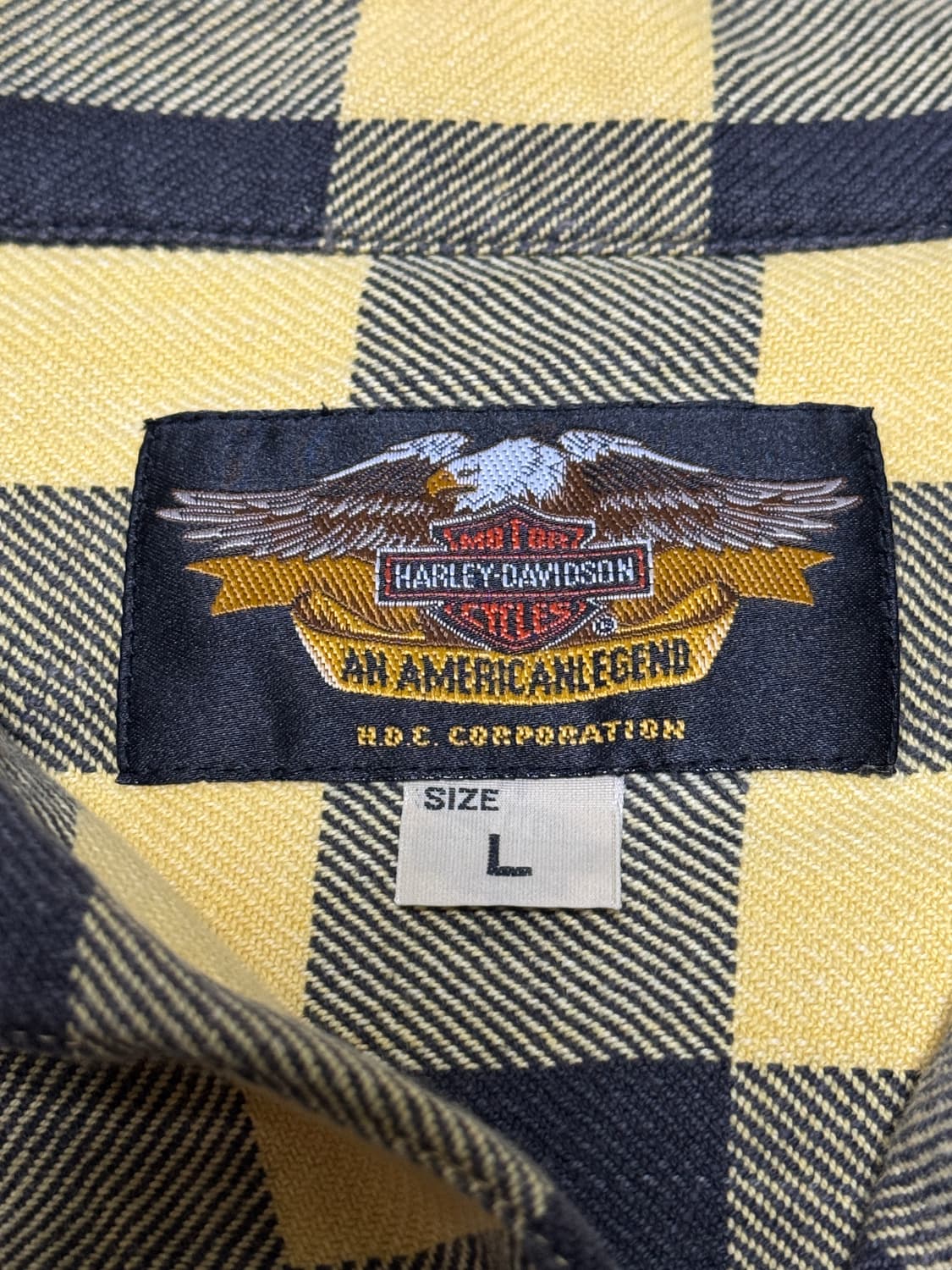 할리 데이비슨(Harley-Davidson)헤비 코튼 체크 워크 셔츠 상품이미지4
