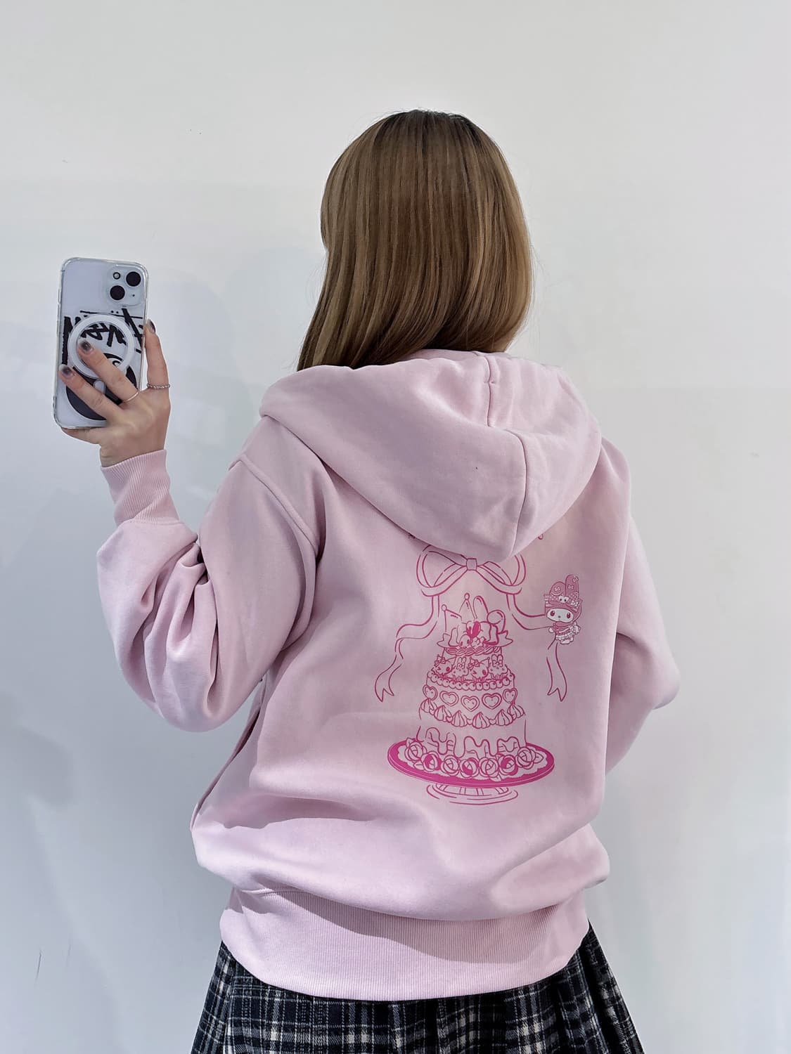 GU 산리오 마이멜로디 베이비핑크 후드집업 상품이미지3