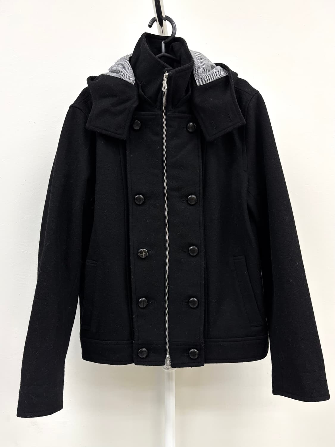 빈티지 블랙 하이넥 울 자켓 상품이미지6