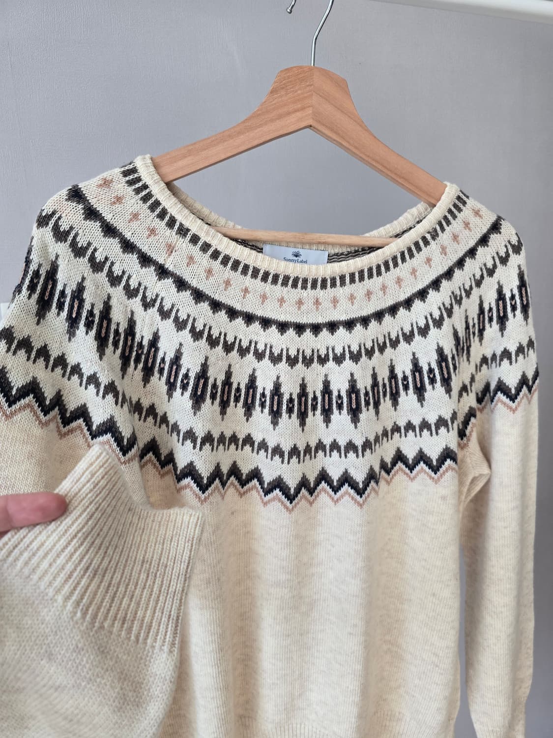 sonny label 페어아일 크림 니트 상품이미지4