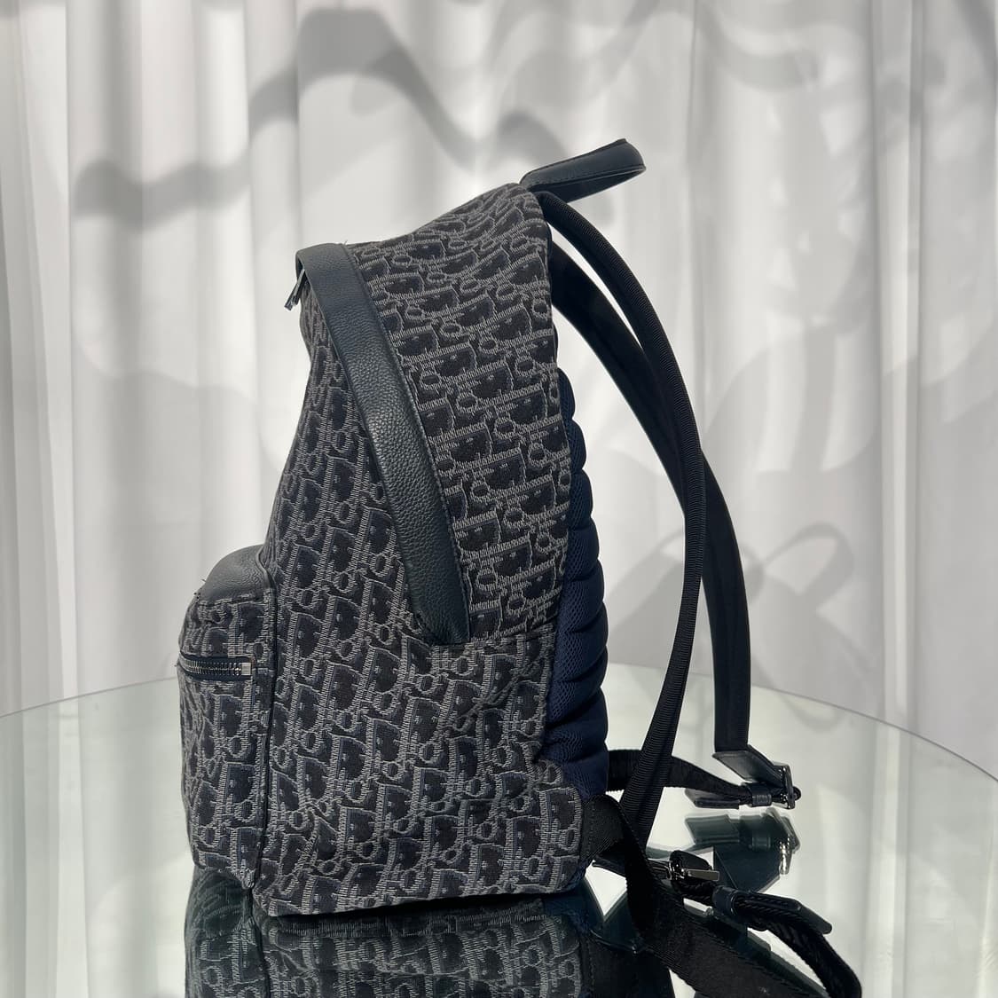 [정품] 디올 오블리크 자카드 루테늄 라이더 백팩 블랙 상품이미지5