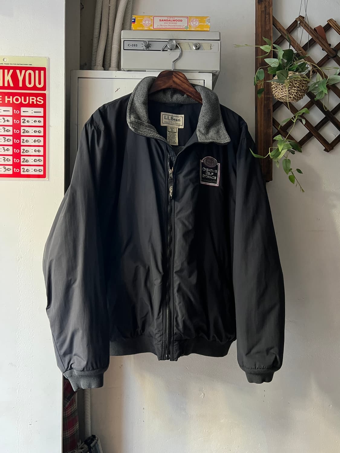 [XL]엘엘빈 USA 플리스 라이닝 블랙 웜업 자켓 상품이미지1