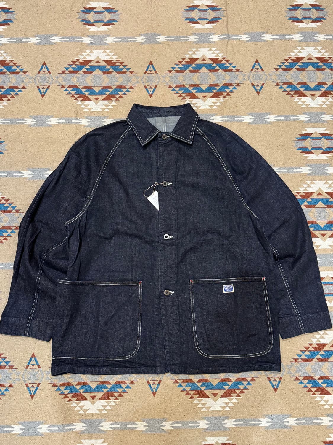 [4][XL] 캐피탈 12온즈 데님 캑터스 커버올 자켓 인디고  상품이미지2