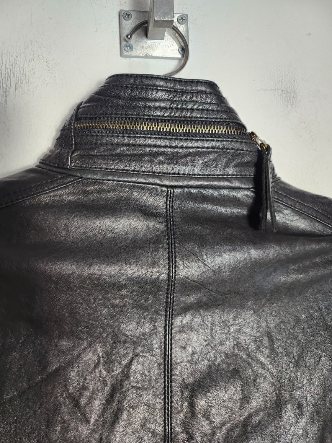 빈티지 램스킨 멀티 포켓 레더 자켓 상품이미지5