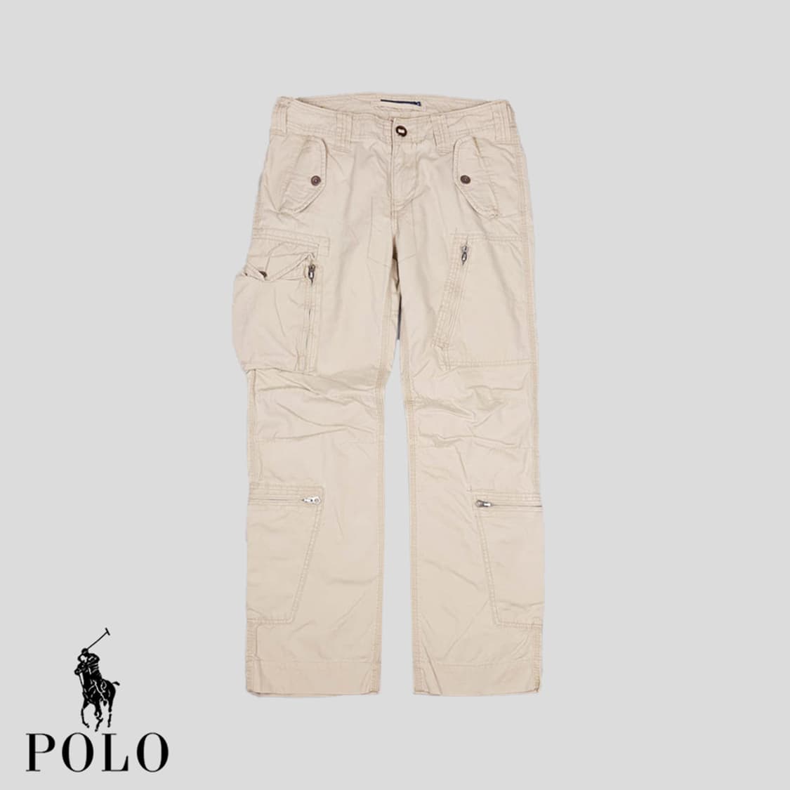 폴로랄프로렌 베이지 포켓 힙패치 더블레이어 로우라이즈  상품이미지1
