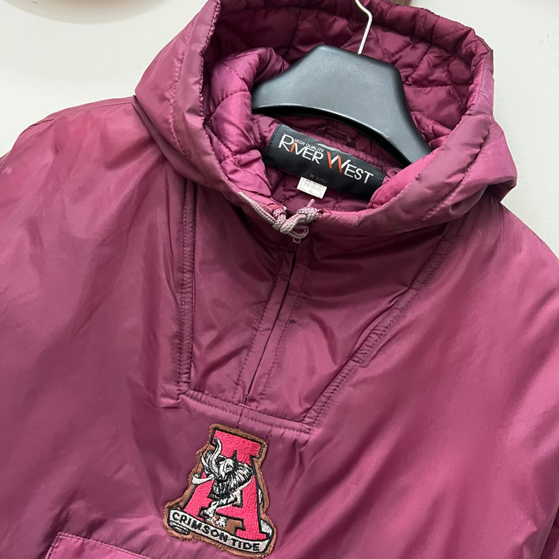 90s VTG 크림슨 타이드 하프집 패딩 점퍼 XL 상품이미지4