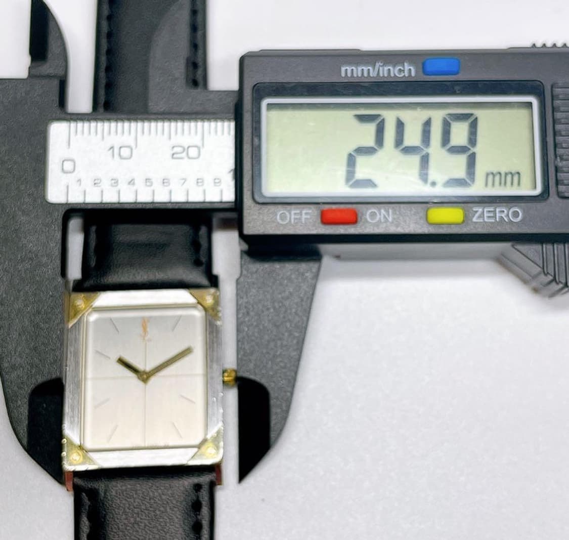 입생로랑 생로랑 빈티지 사각 금장 가죽 시계 클래식시계 빈티지시계 상품이미지9