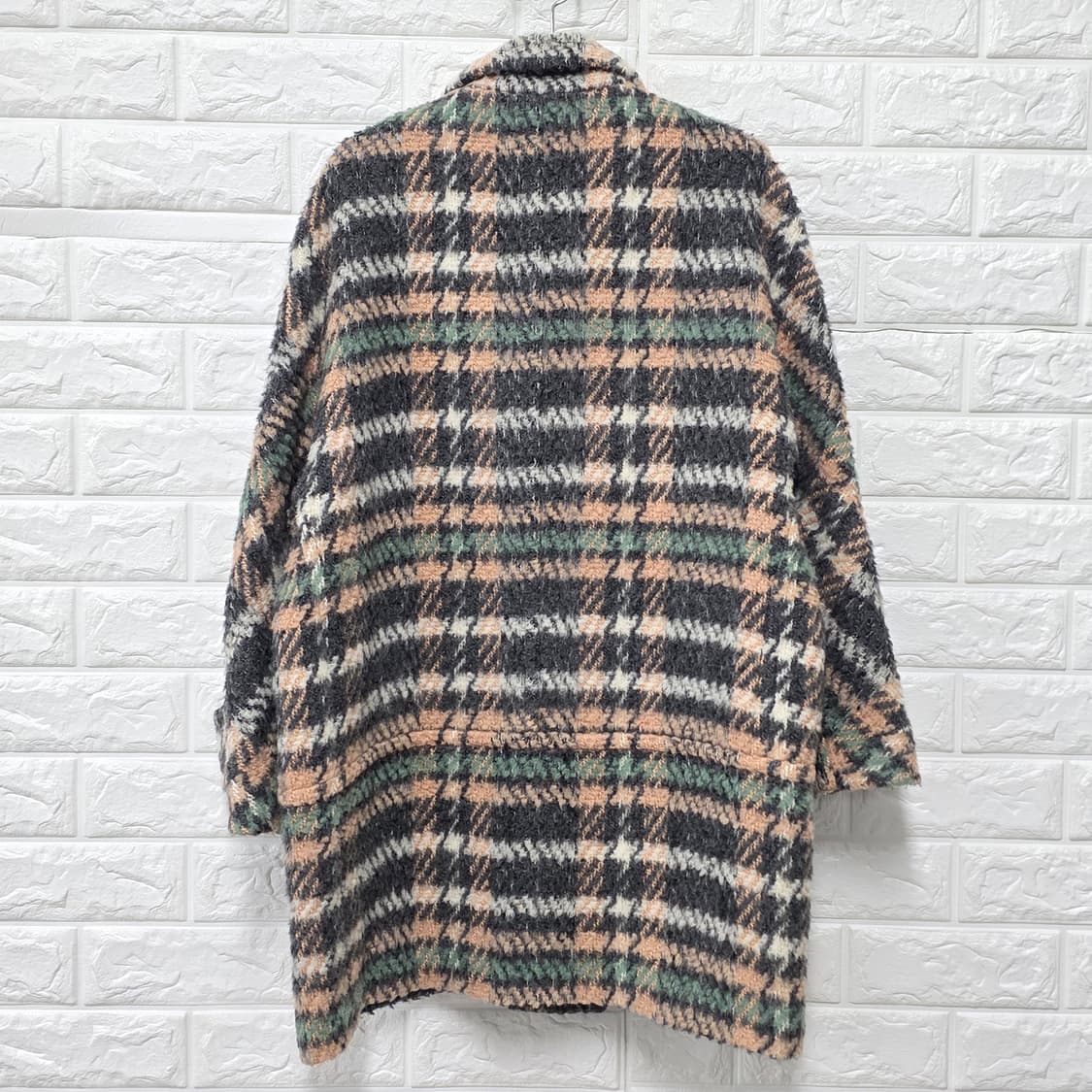 택포) 듀엘 DEWL 체크 코트 Free 상품이미지4