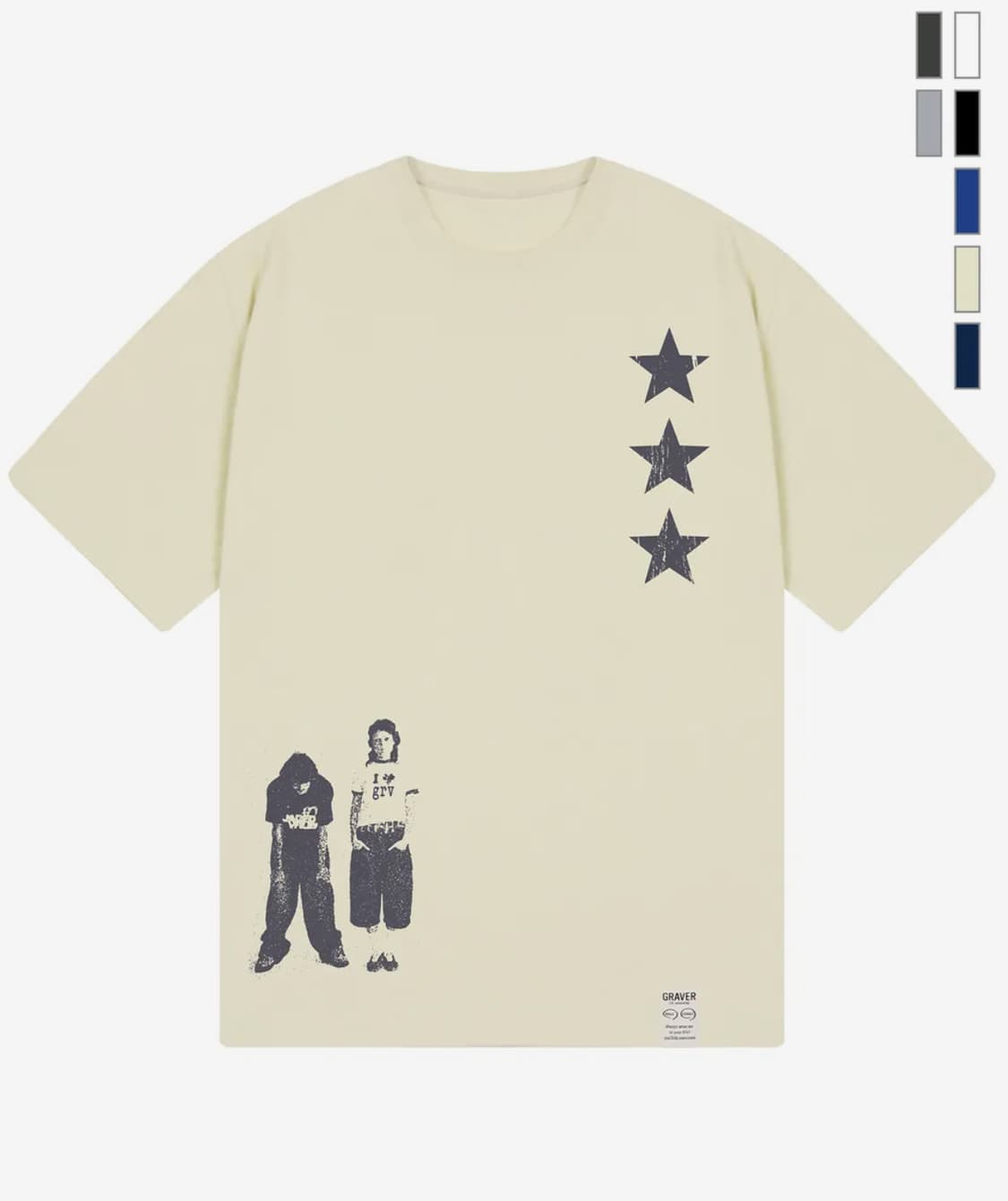 그레이버 STAR3 반소매 SAND BEIGE_GREY LOGO 상품이미지1