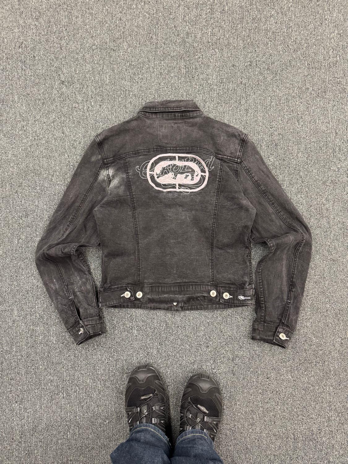 ECKO RAD 빈티지 여성 흑청 데님자켓 상품이미지5