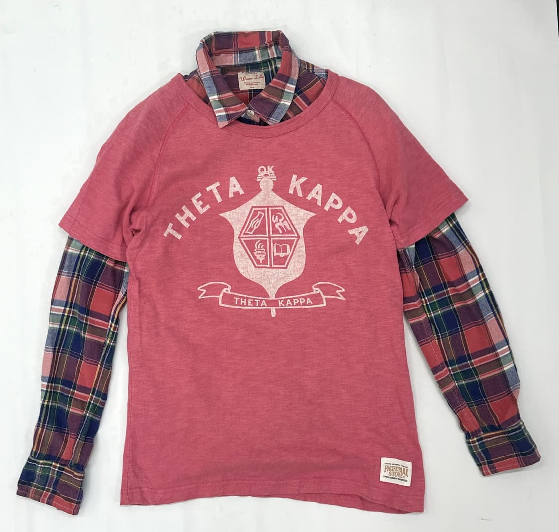 팝갸루 체크 반팔 코디세트 하구미 그런지 레이어드 일본 빈티지 상품이미지2