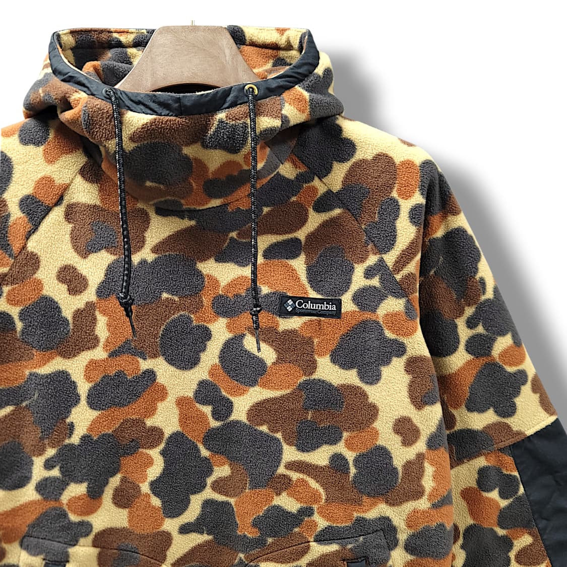 [L] 컬럼비아 카모플라쥬 플리스 후드티셔츠 상품이미지4