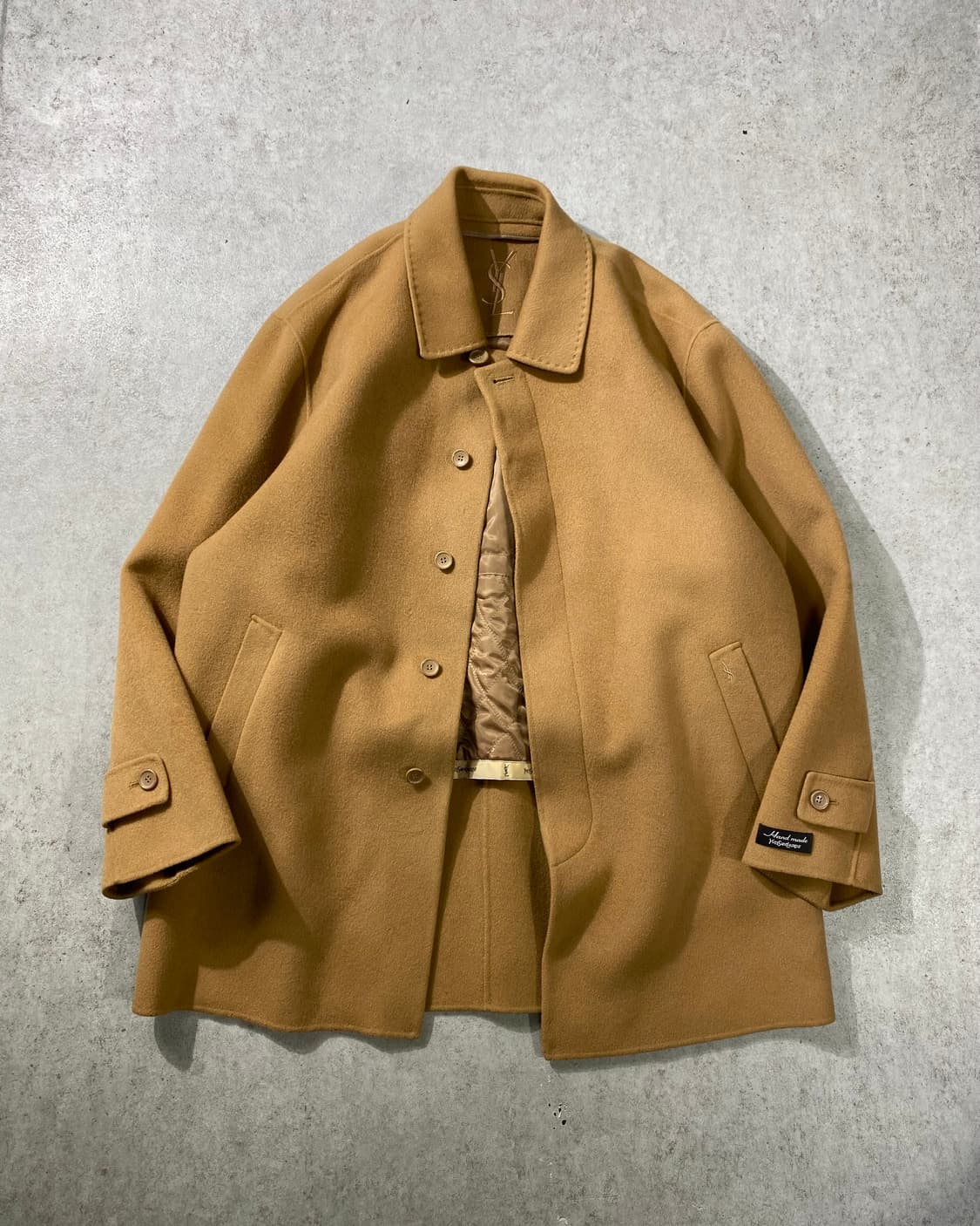 [L-XL] 90s YSL 입생로랑 울 캐시미어 코트 상품이미지1