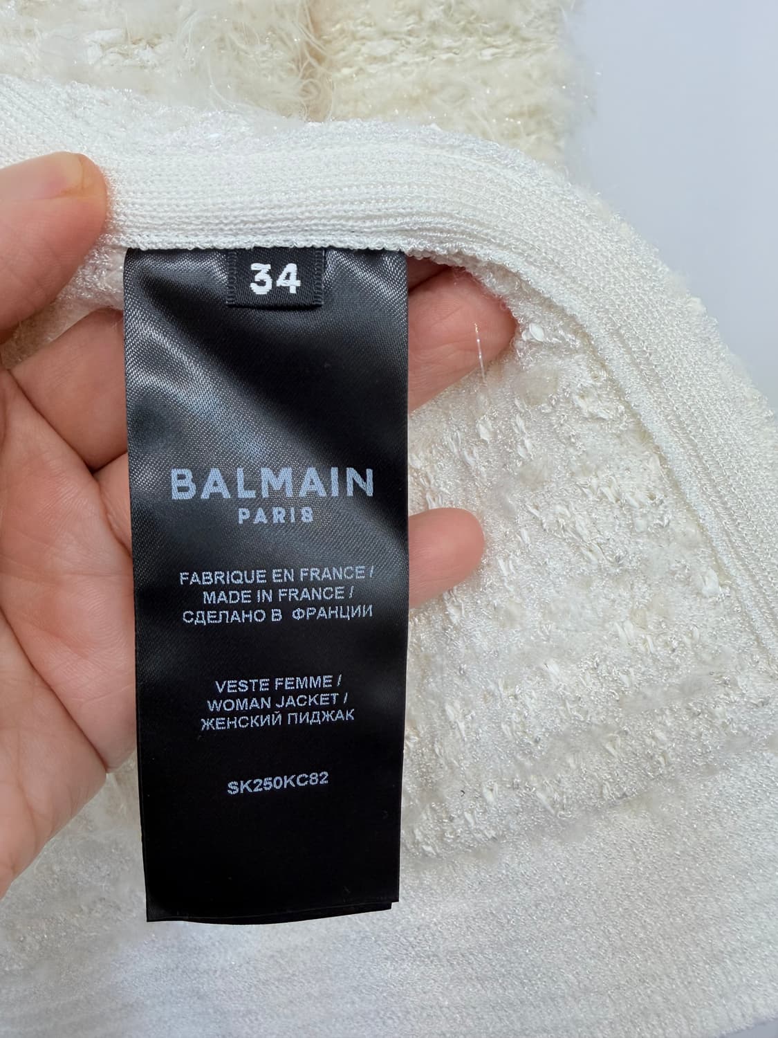 [박민영착용]발망 싱글 골드버튼 트위드 자켓34 상품이미지7