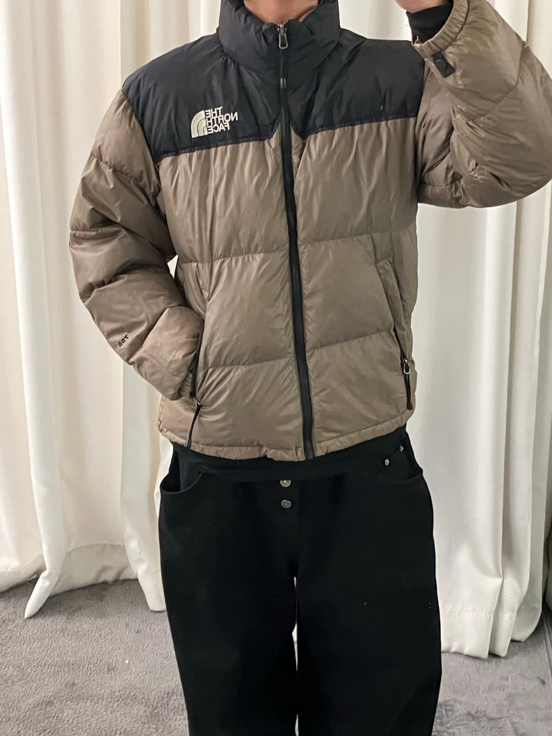 90's 노스페이스 700 센터 로고 레트로 눕시 패딩 M 상품이미지7