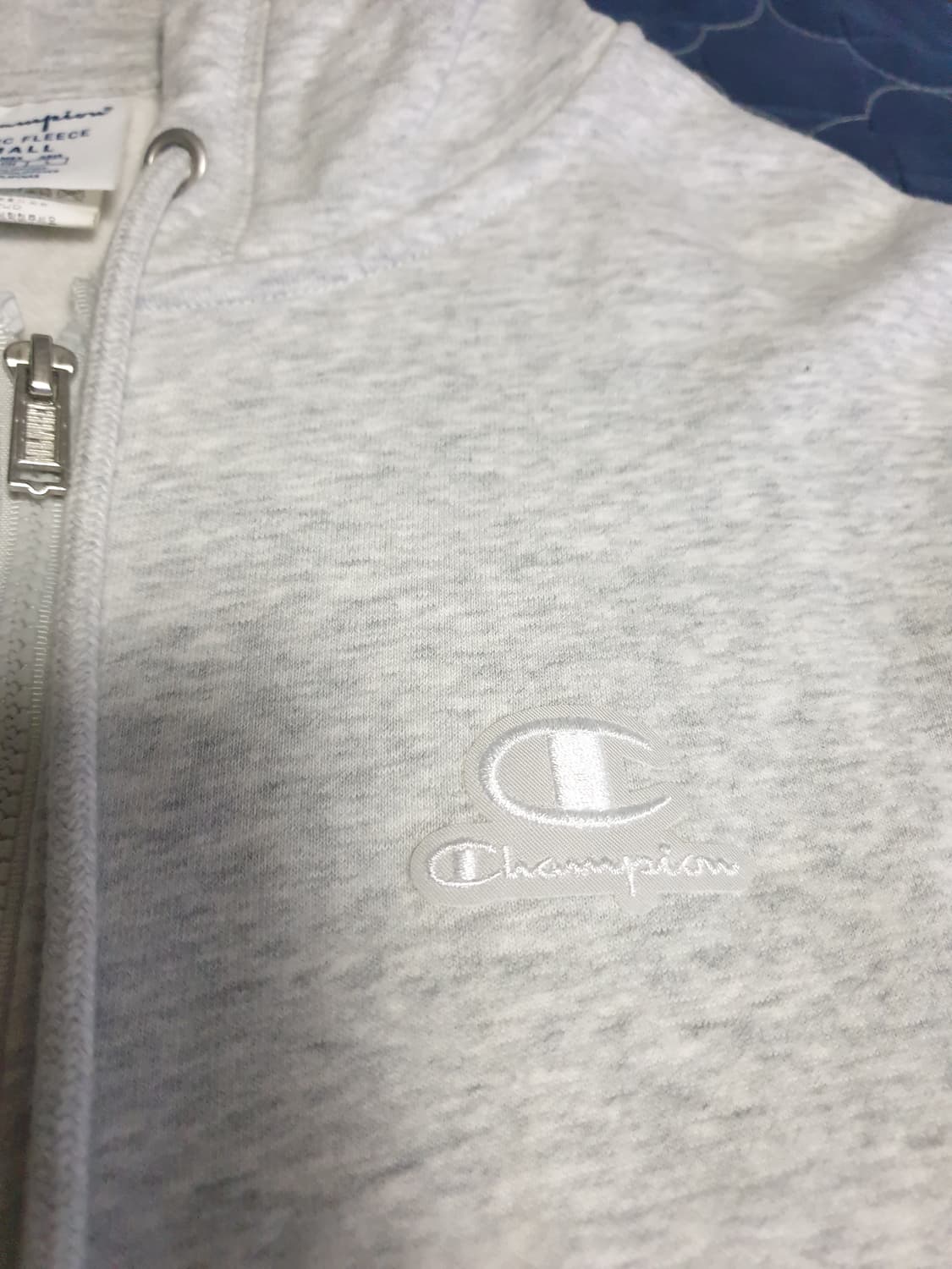 챔피온 C로고 기모 후드집업 그레이 (S) 상품이미지2